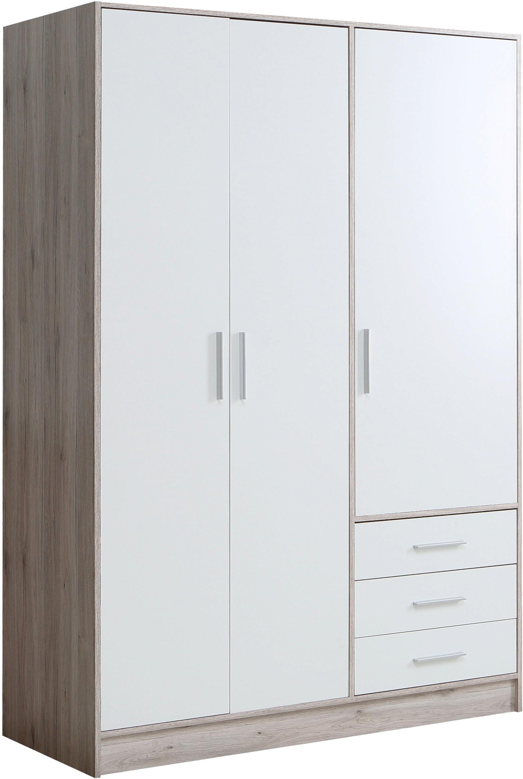 FORTE "Jupiter, Made in Europe, mit Schubladen" Maße (B/H/T) ca : 145/200/60 cm, Stauraum, 2 Breiten, 4 Farben, Schubladen, variable Einlegeböden