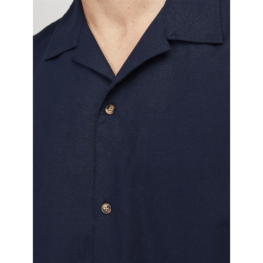 Jack & Jones Kurzarmhemd »JJESUMMER RESORT LINEN BLEND SHIRT SS SN«