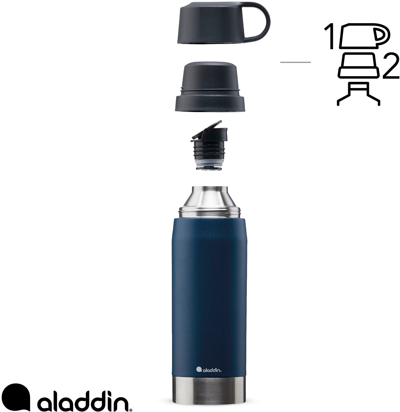 aladdin Thermoflasche »CitzPark Thermavac«, Edelstahl, 1.1 Liter