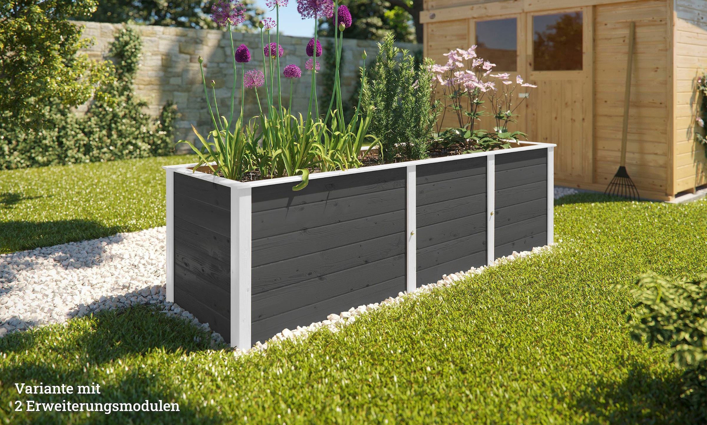 weka Hochbeet »Modular«, Ergänzungssatz, 21 mm, anthrazit, 67 cm