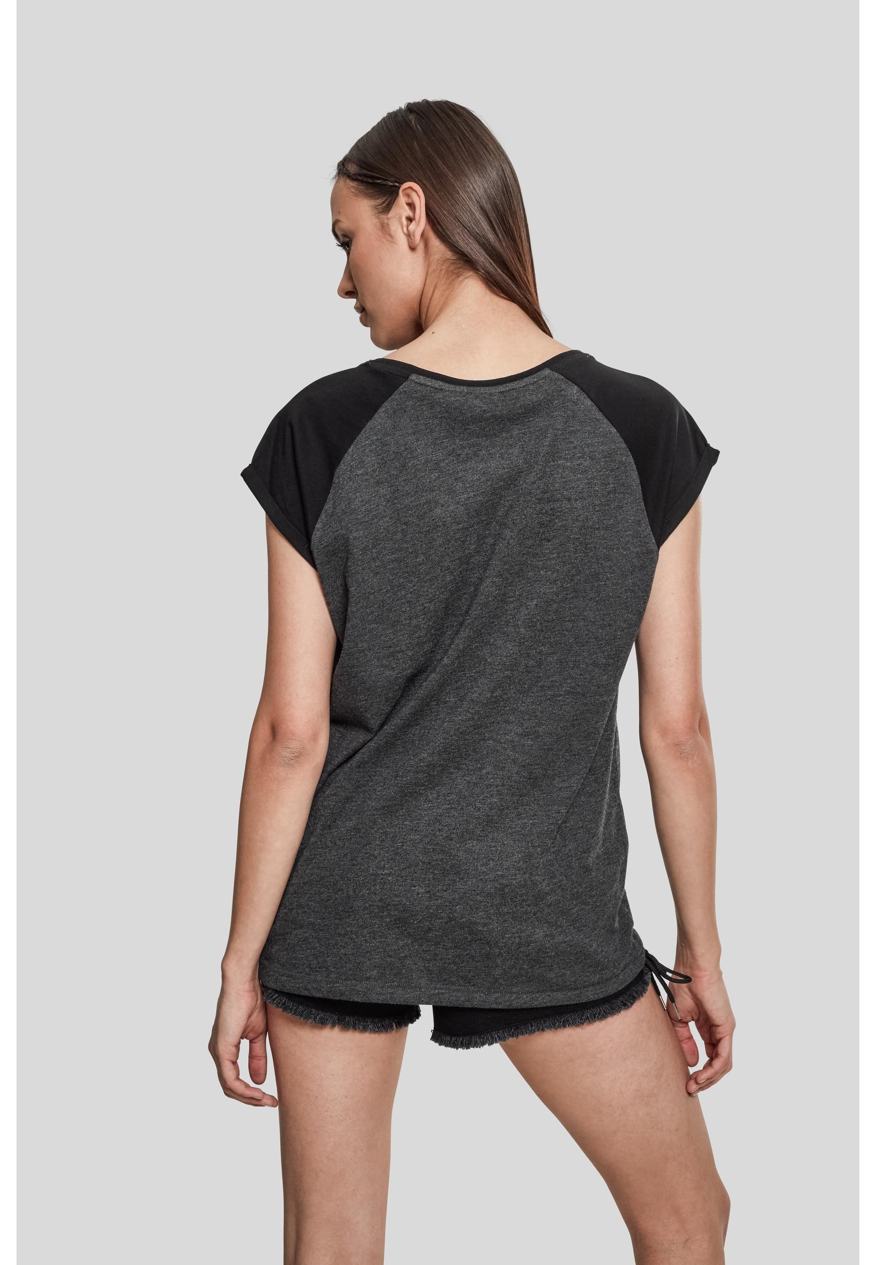 URBAN CLASSICS Kurzarmshirt »Urban Classics Damen Ladies Contrast Raglan Tee«, (1 tlg.)