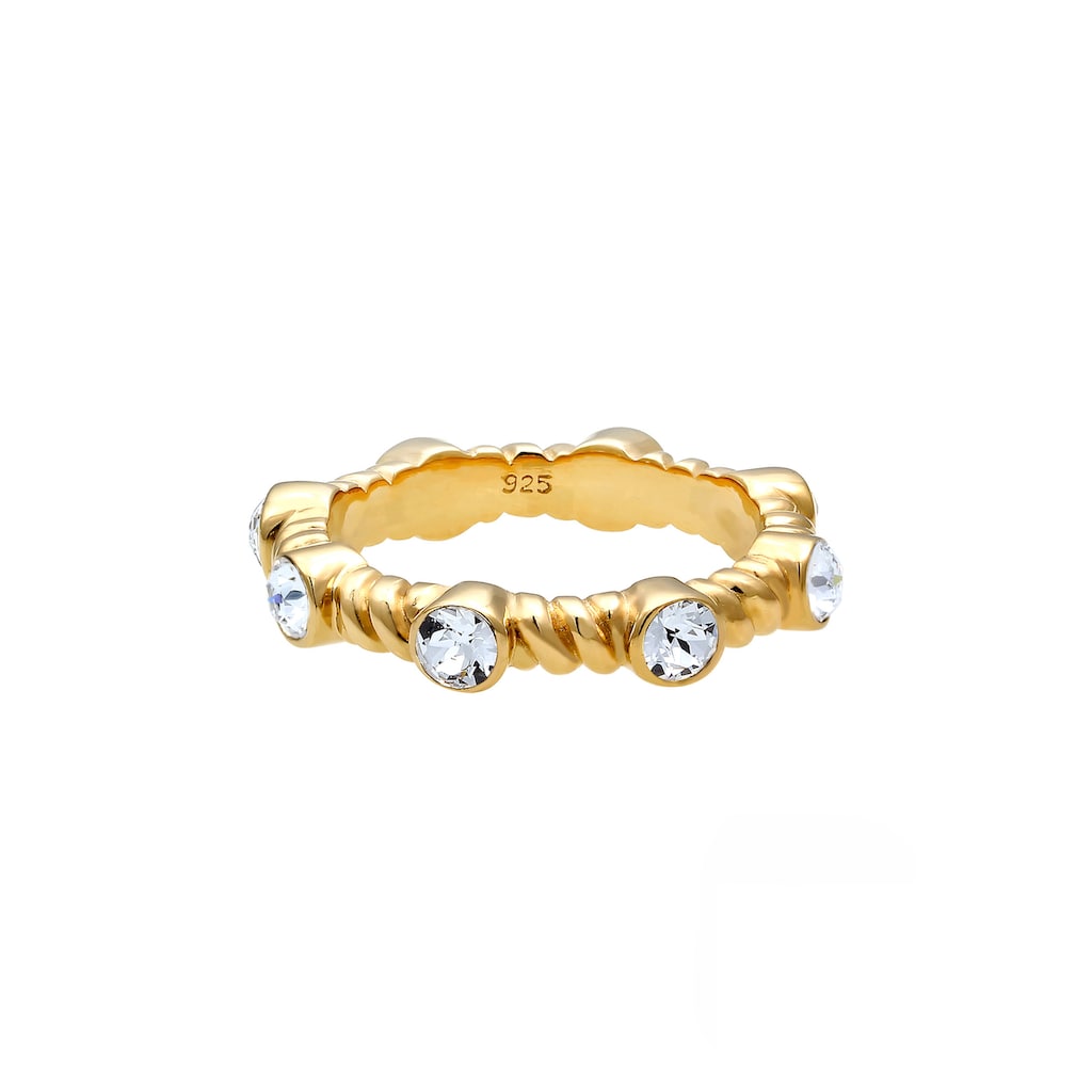Elli Premium Fingerring »Gedreht Infinity Kristalle 925 Silber«