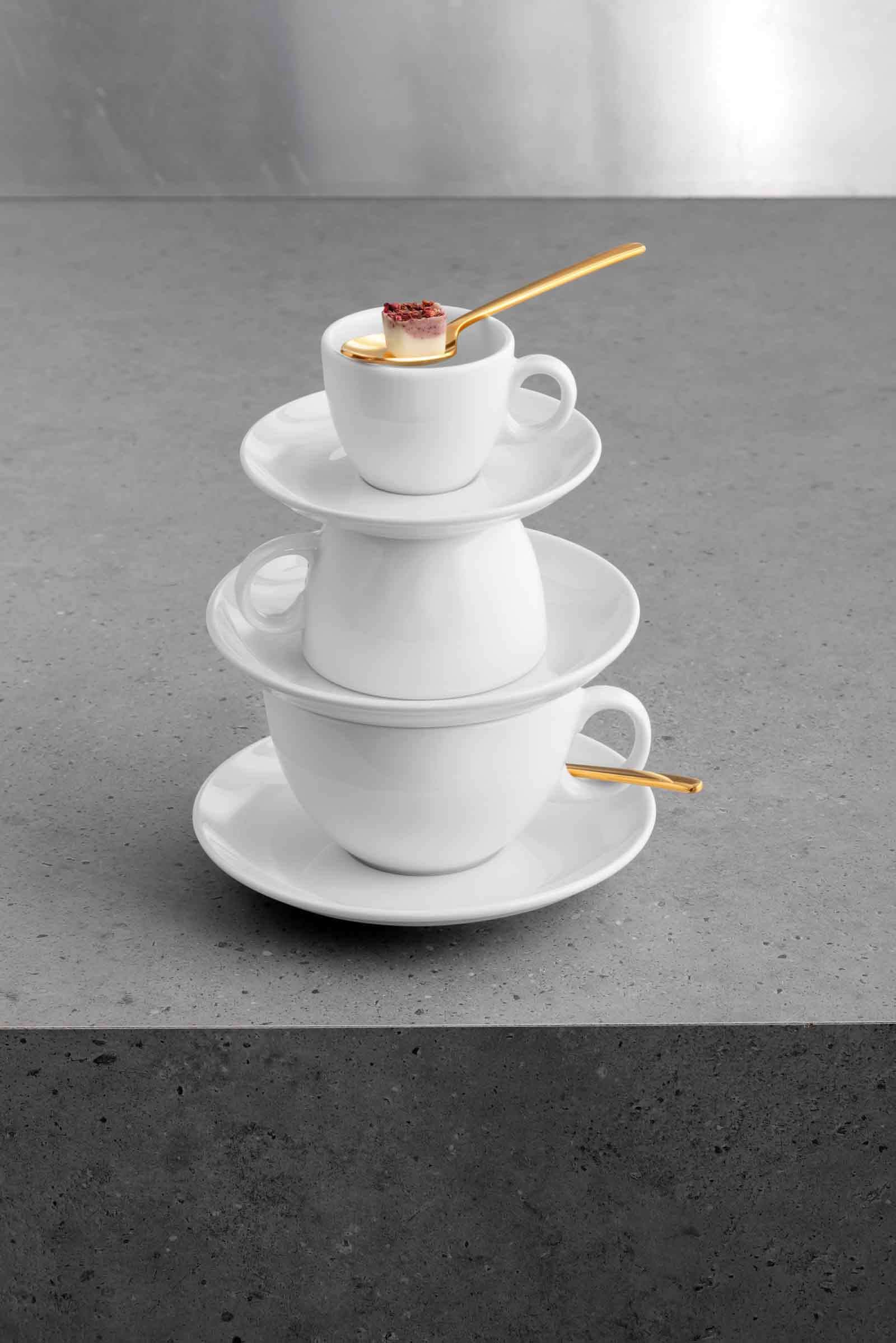 Seltmann Weiden Espressotasse »Espressotassen mit Untertassen VIP. 90 ml 6er Set weiß« Spülmaschinenfest, Mikrowellensicher, Ofenfest