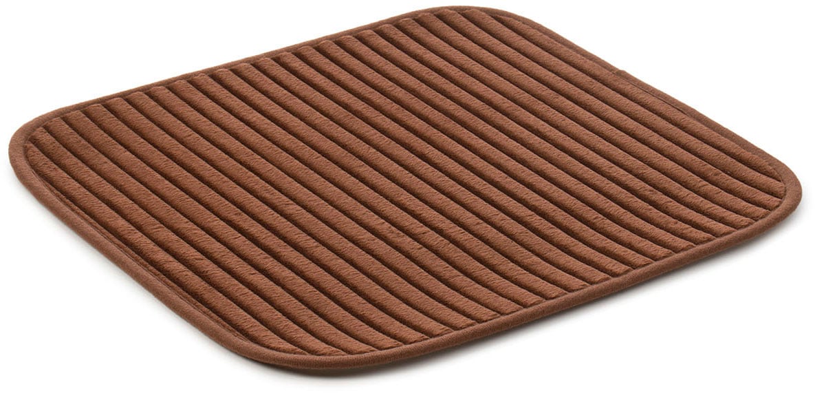 Badematte GÖZZE, H:7mm, braun, Polyester, Badematten, "Berlin", Badteppich, Uni Farben, Cord Optik, waschbar