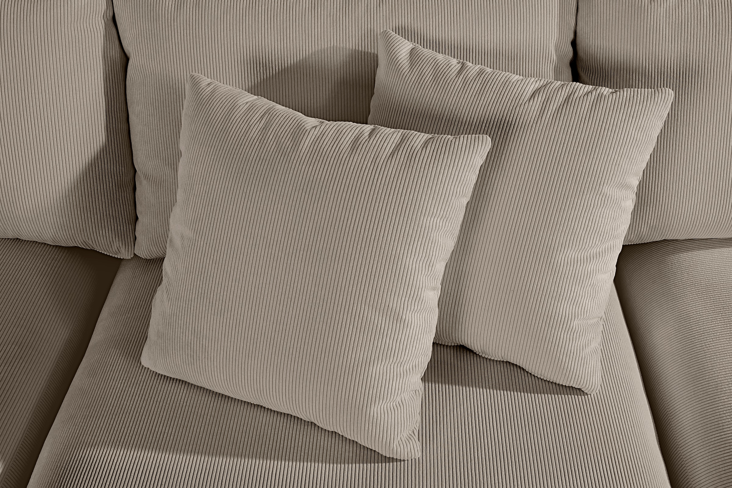 Home affaire Wohnlandschaft »Comfine U-Form«, zusammengesetzt aus Modulen, in 3 Stoffen und vielen Farben