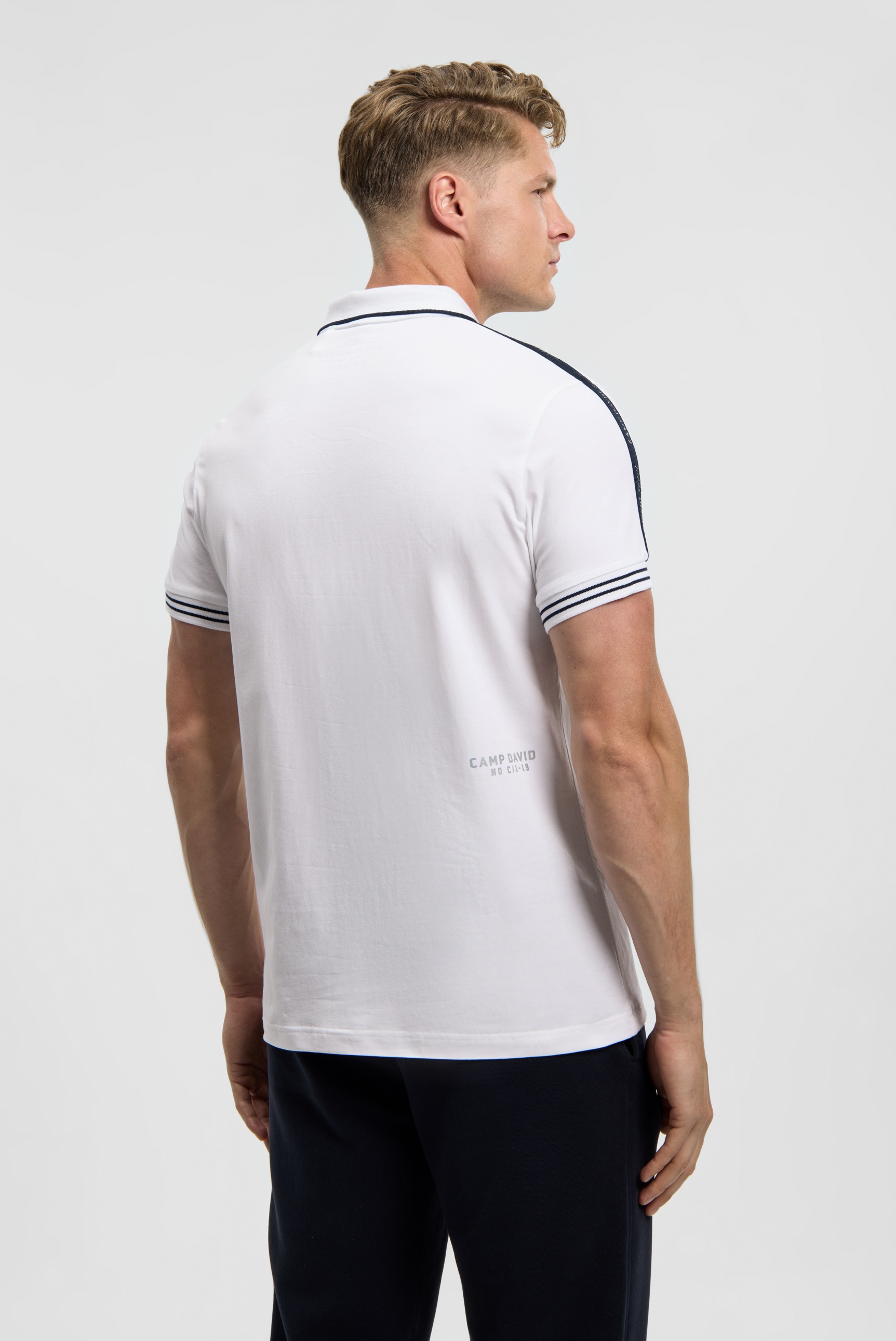 CAMP DAVID Poloshirt mit reflektierenden Details