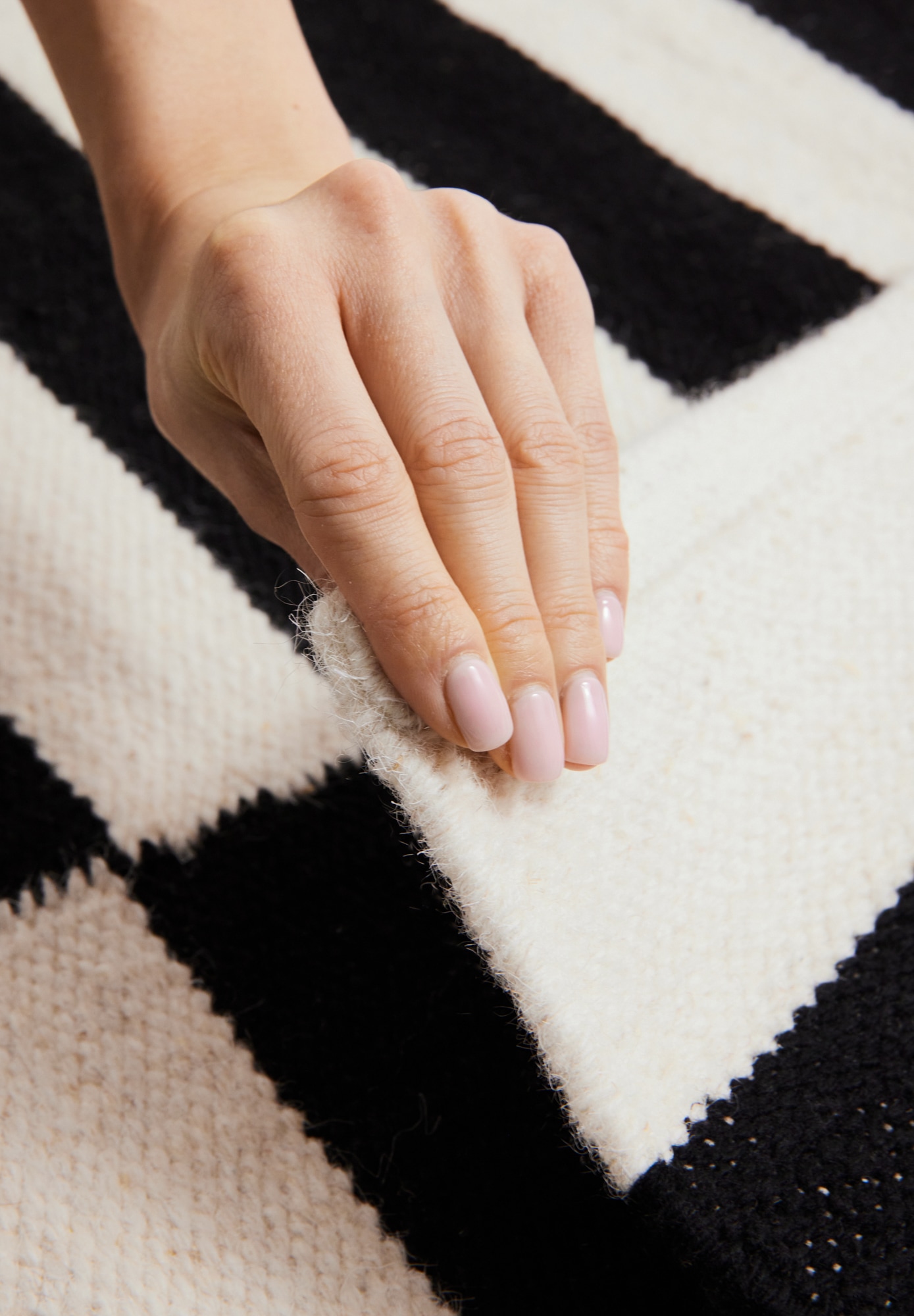 HANSE Home Wollteppich »Donna , schwarz-weiss« rechteckig 5 mm Höhe Handgewebt, Wolle, Natur, Läufer, Wohnzimmer, Schlafzimmer, Streifen