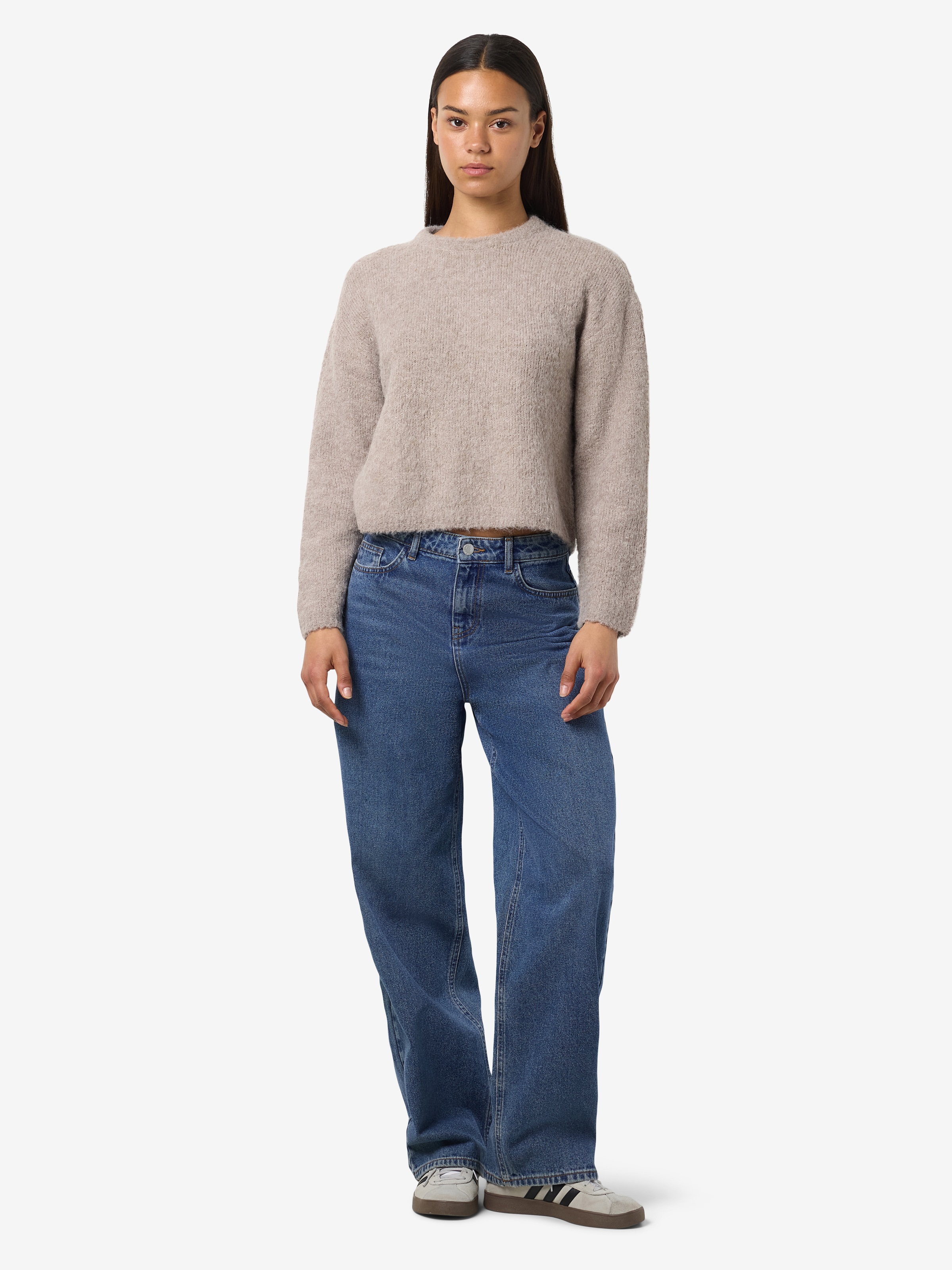 Noisy may Rundhalspullover »NMDOLLY L/S O-NECK KNIT FWD NOOS«