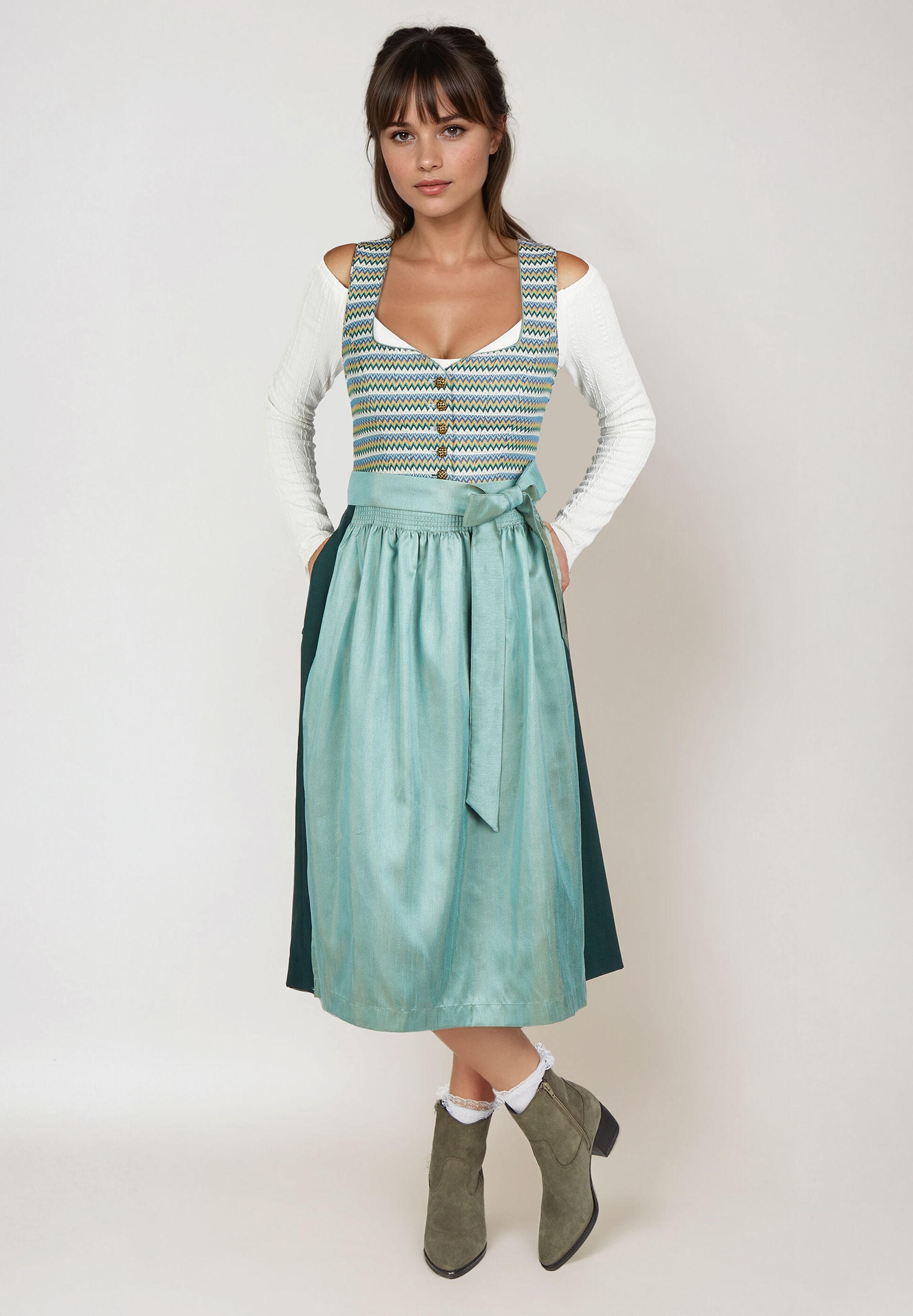 Spieth & Wensky Dirndl »Gerome« leichter Creperock