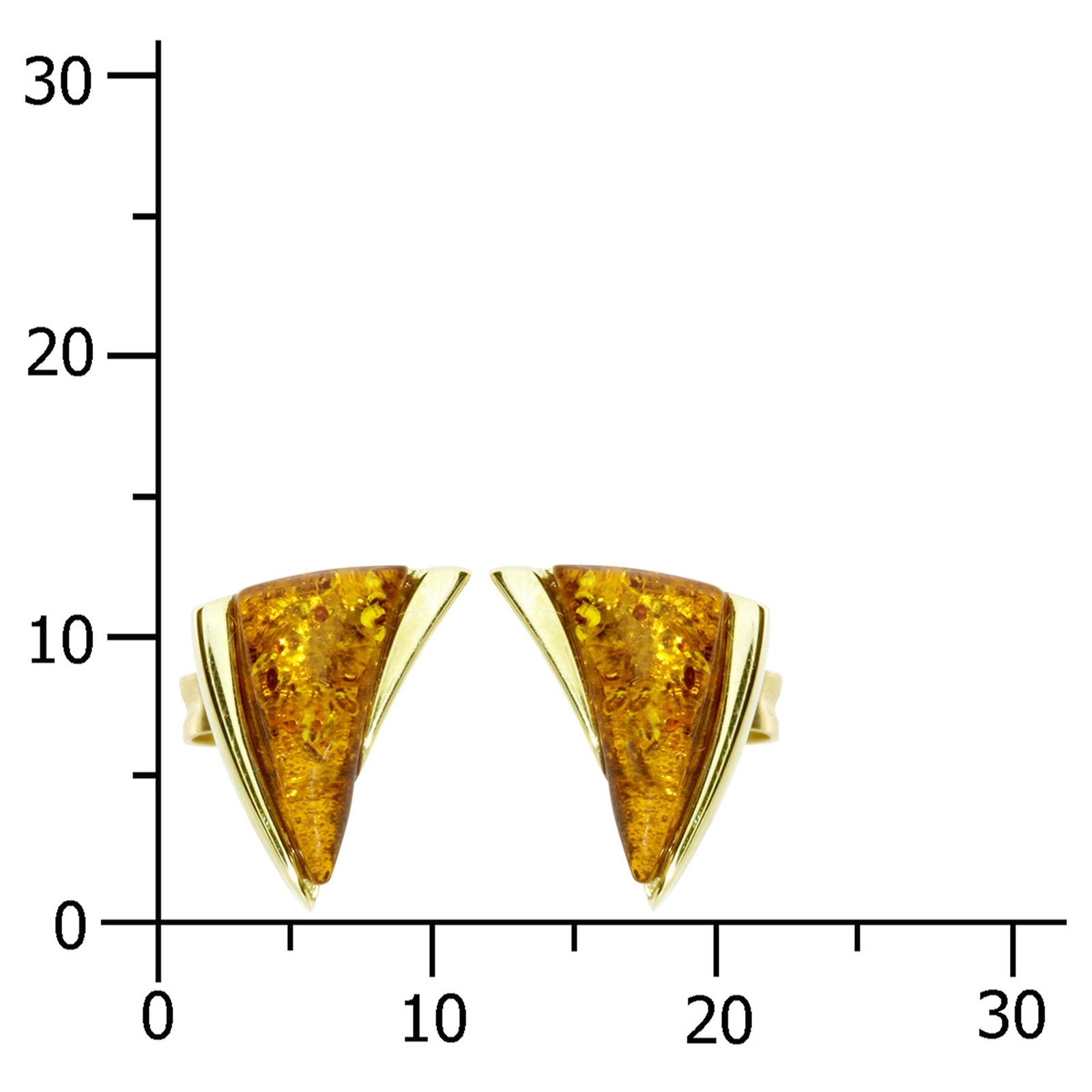 OSTSEE-SCHMUCK Paar Ohrstecker »- Imke - Gold 333/000 - Bernstein«