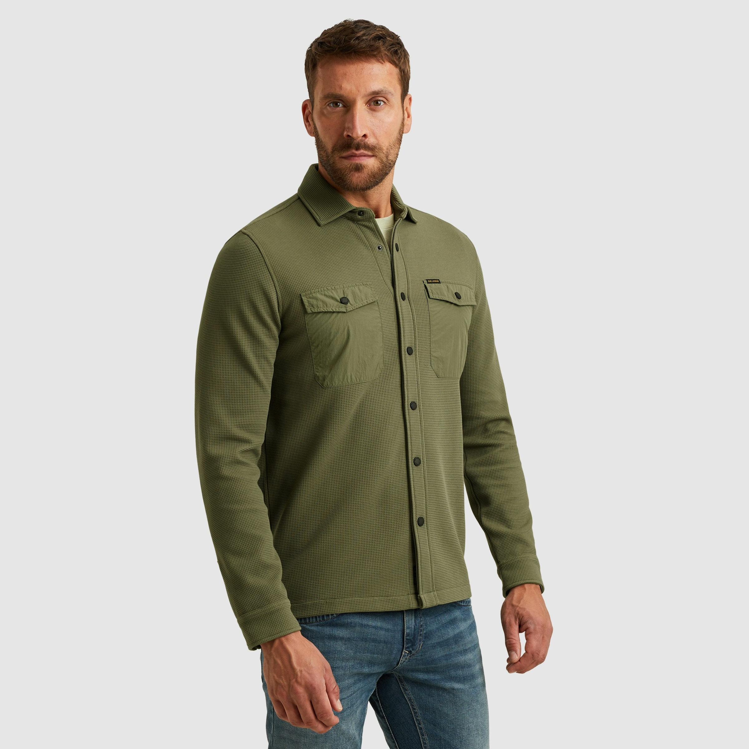 PME LEGEND Langarmhemd mit Druckknöpfen und Brusttaschen günstig online kaufen