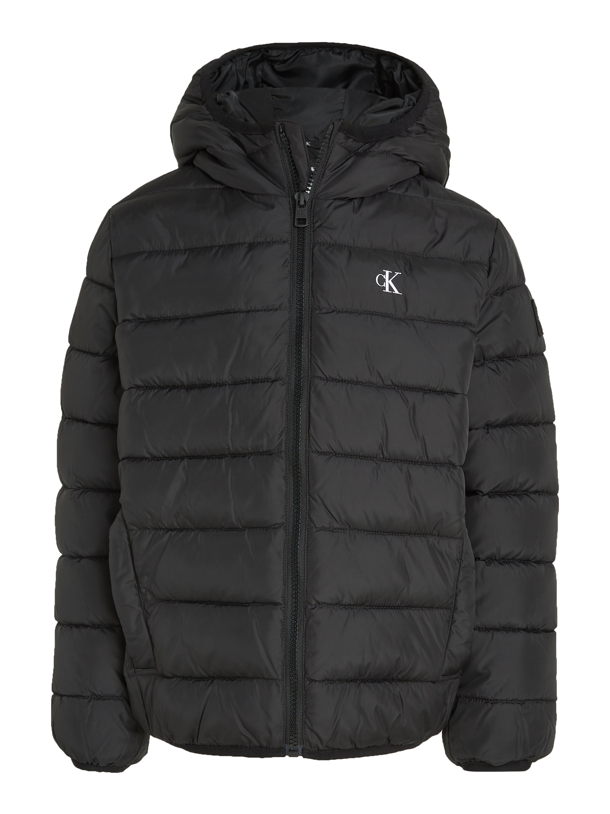 Thumbnail - Calvin Klein Jeans Steppjacke "INST. LOGO LIGHT PADDED JACKET" mit Kapuze für Kinder bis 16 Jahre