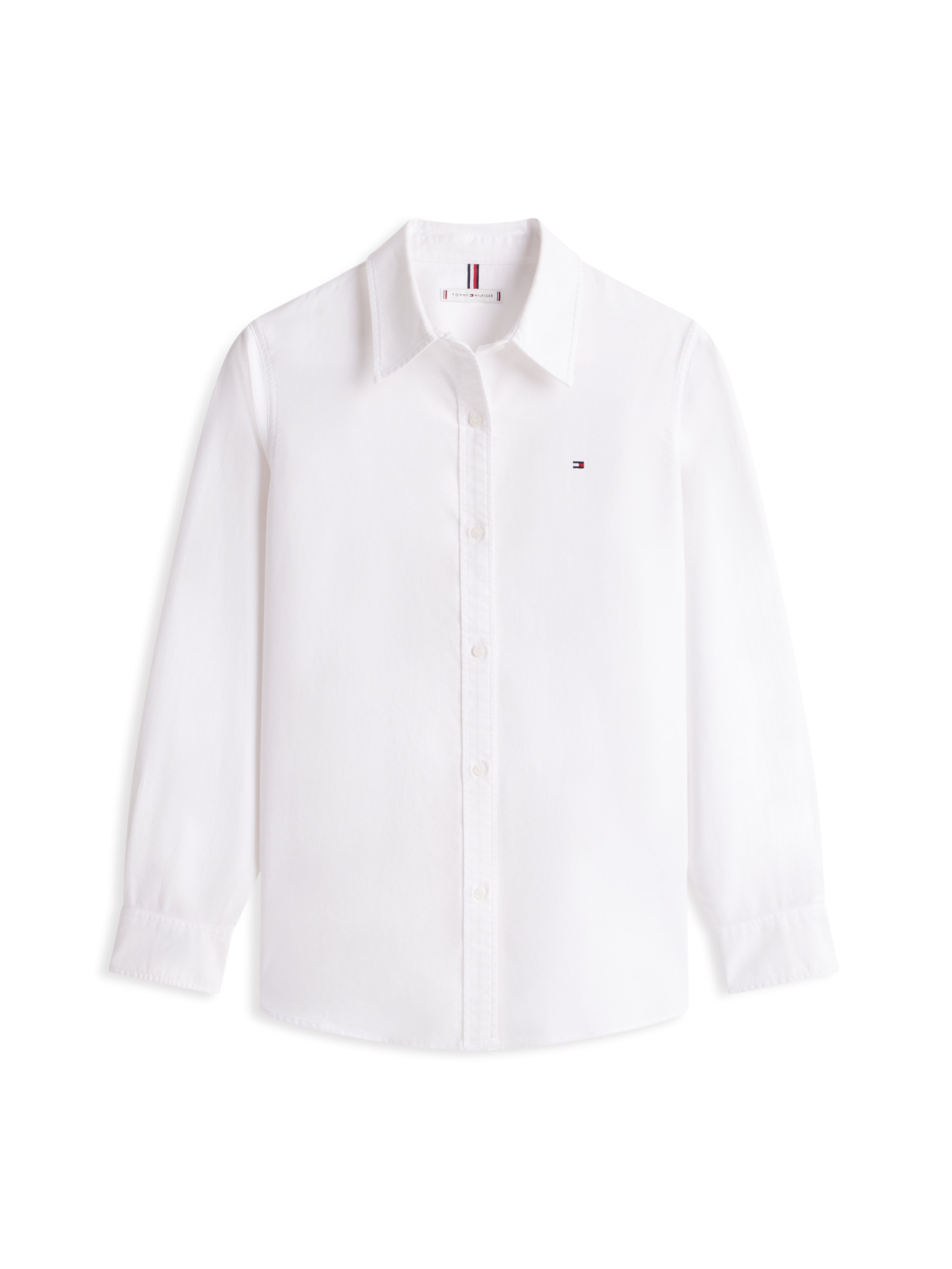 Tommy Hilfiger Hemdbluse »OXFORD RELAXED FIT SHIRT«, mit aufgestickter Flag