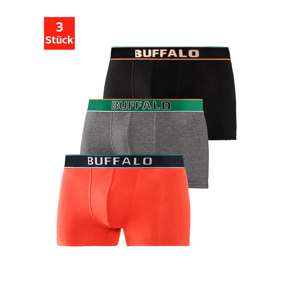 Buffalo Boxer »Boxershorts für Herren«, (Packung, 3 St.), aus Baumwoll-Mix