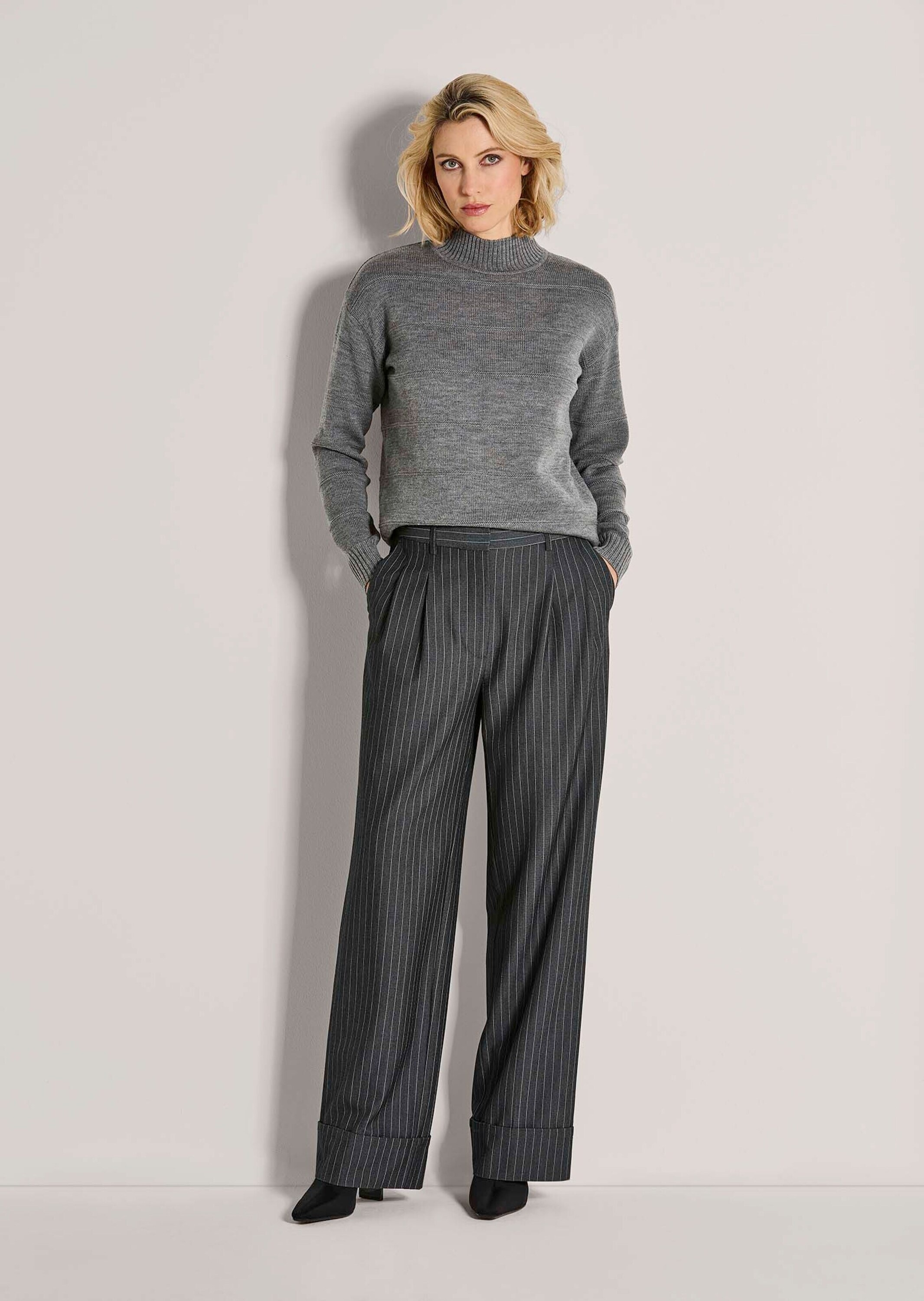 MADELEINE Stoffhose "Stoffhose Nadelstreifenhose mit weitem Bein" günstig online kaufen