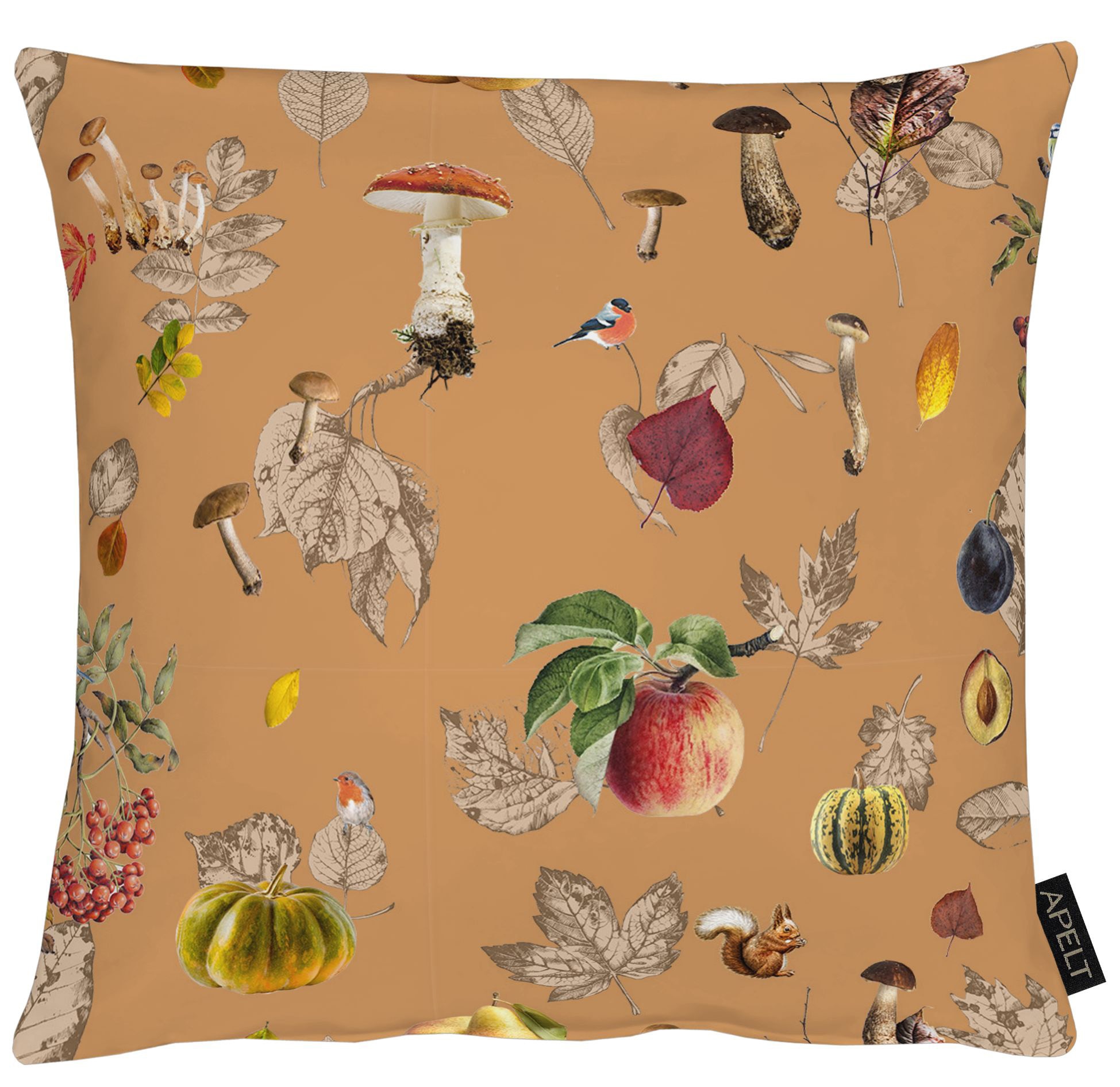 Kissenhülle APELT, B:40cm L:40cm, orange, Polyester, Obermaterial: 75% Polyester, 25% Baumwolle, Kissenbezüge, "3405"