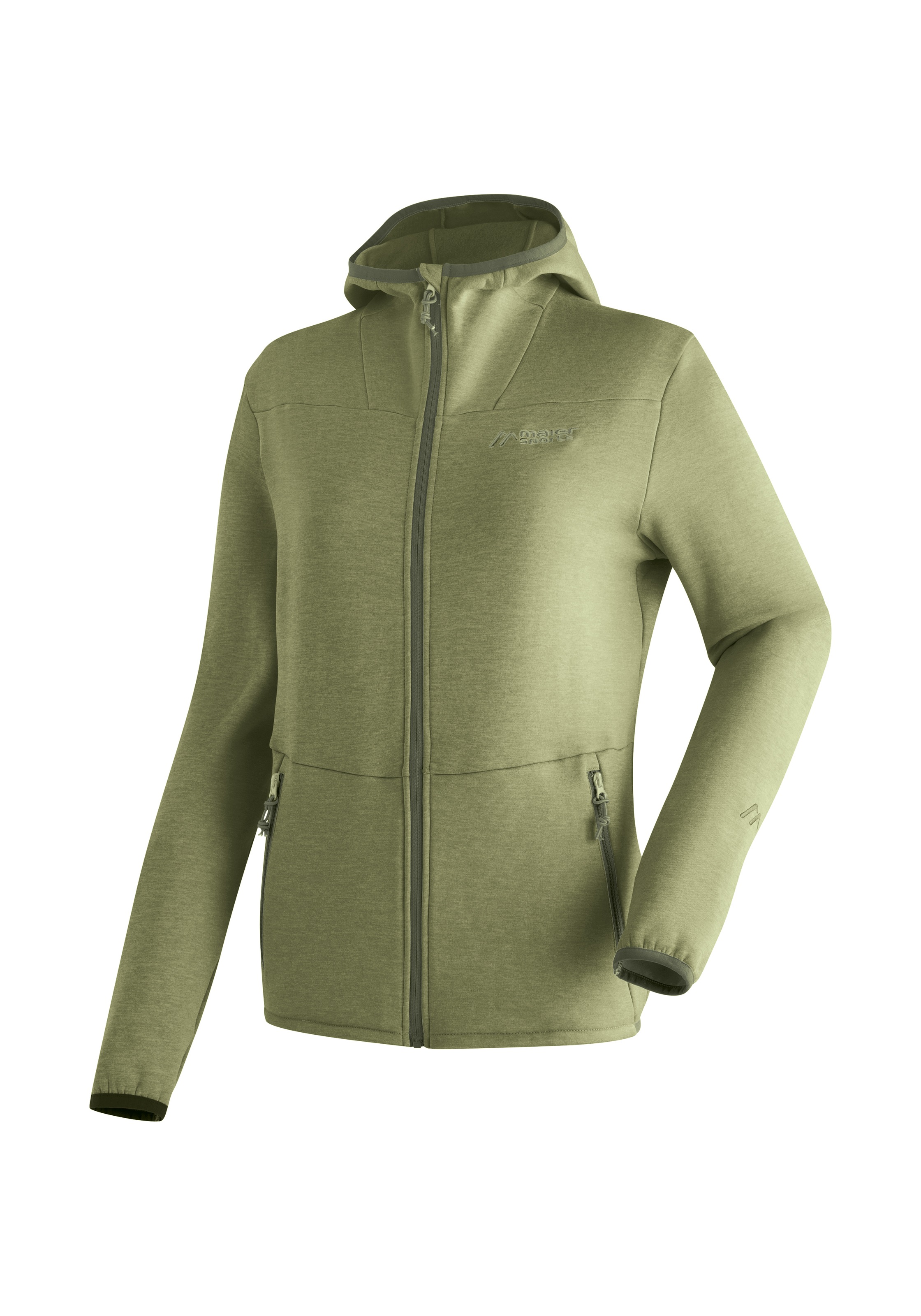 Maier Sports Fleecejacke "Fave W" Damen Fleece mit verstellbarer Kapuze, atmungsaktiver Zip-Hoodie