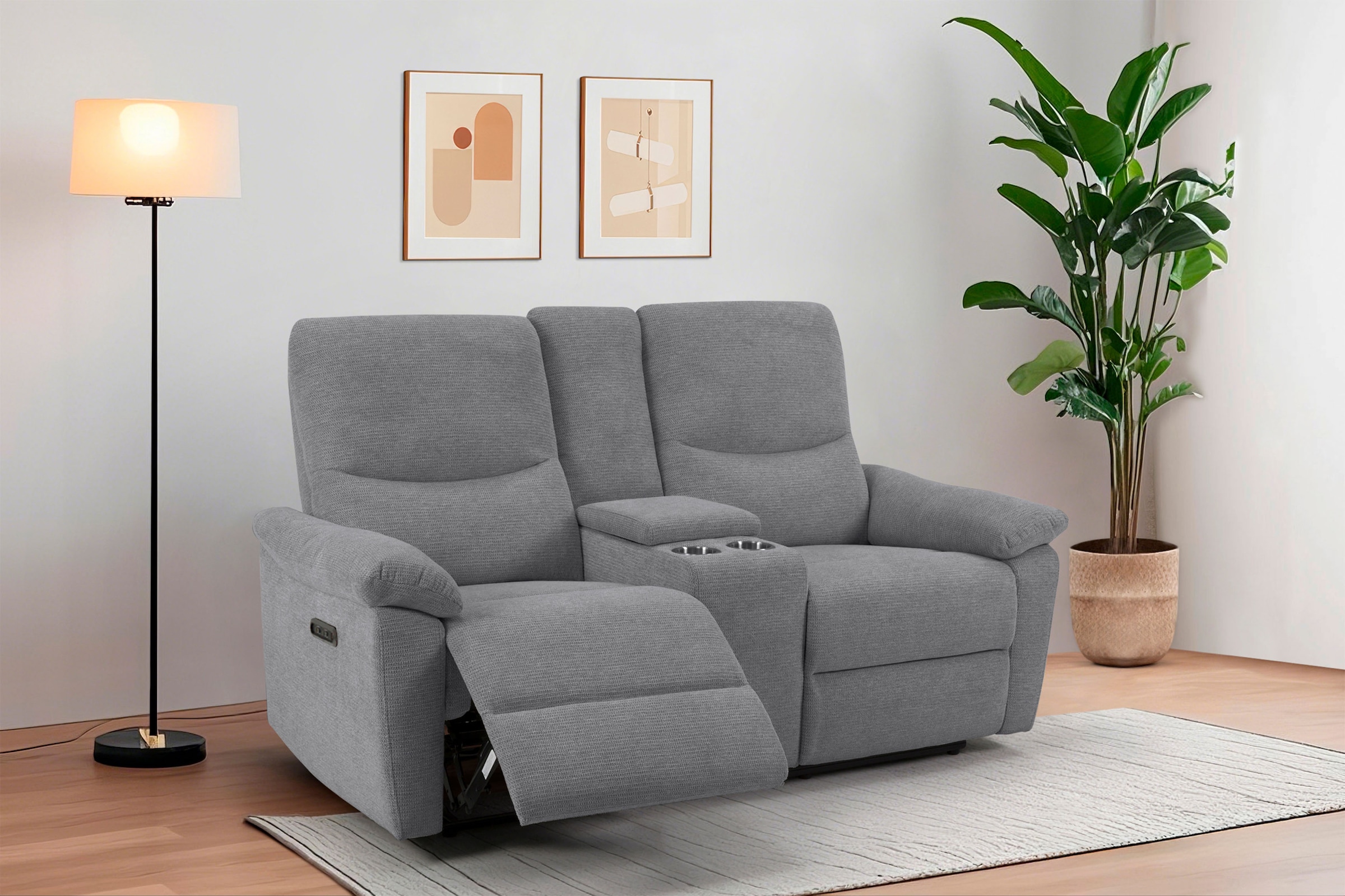 Home affaire 2-Sitzer "ODILON, 2er-Kinosofa, TV-Sessel, Mulitmedia-Sofa, St günstig online kaufen