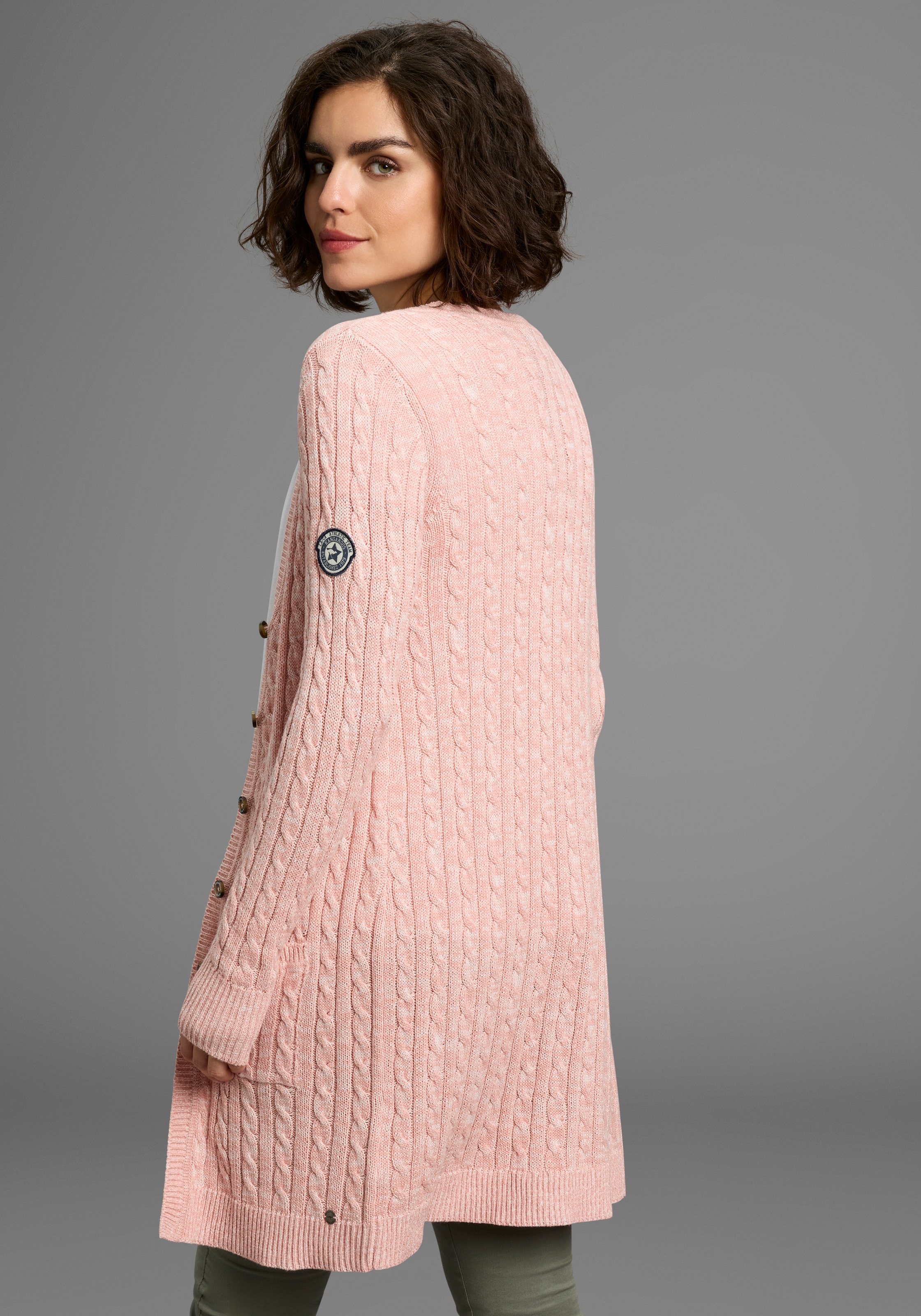 KangaROOS Longstrickjacke mit trendigem Zopfmuster und günstig online kaufen