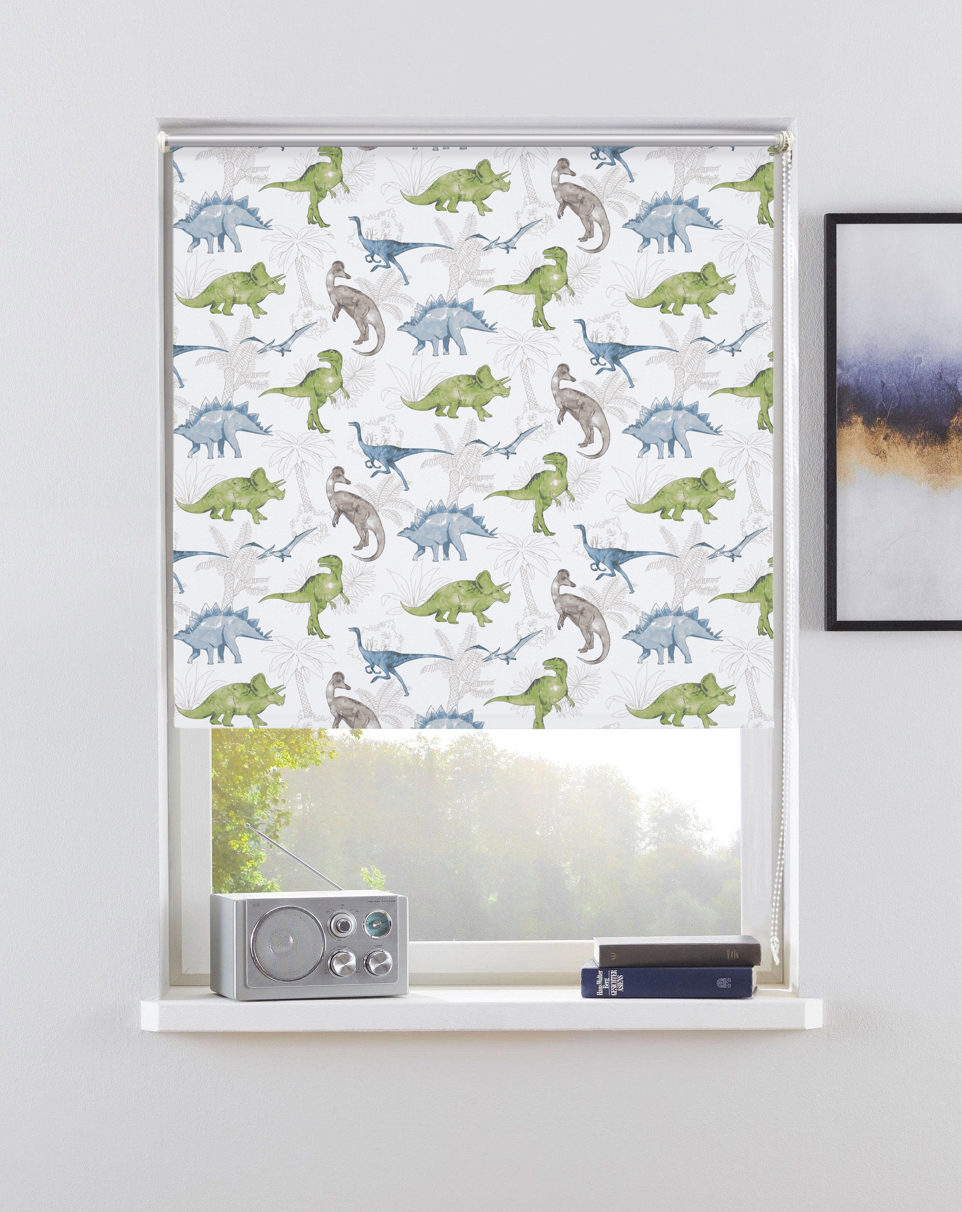 OTTO home Rollo "DINO" verdunkelnd Blendschutz Sichtschutz Verdunkelung ohne Bohren freihängend Fixmaß, Klemmfix, DINO, Kinderrollo, für Fenster -NEUHEIT