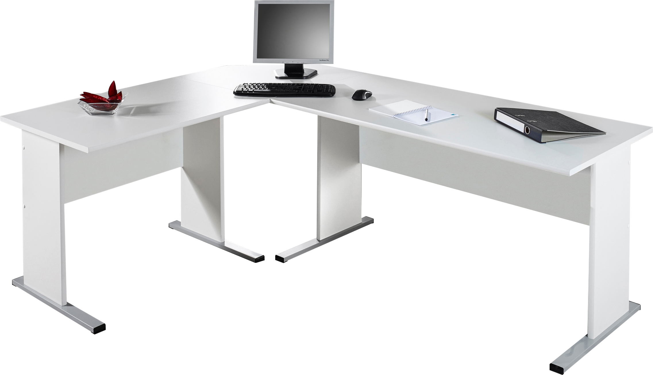 Schildmeyer Eckschreibtisch "Serie 200, Eckschreibtisch, Made in Germany, B: 350 cm" Solide Verarbeitung - Dieses Produkt ist in Deutschland gefertigt