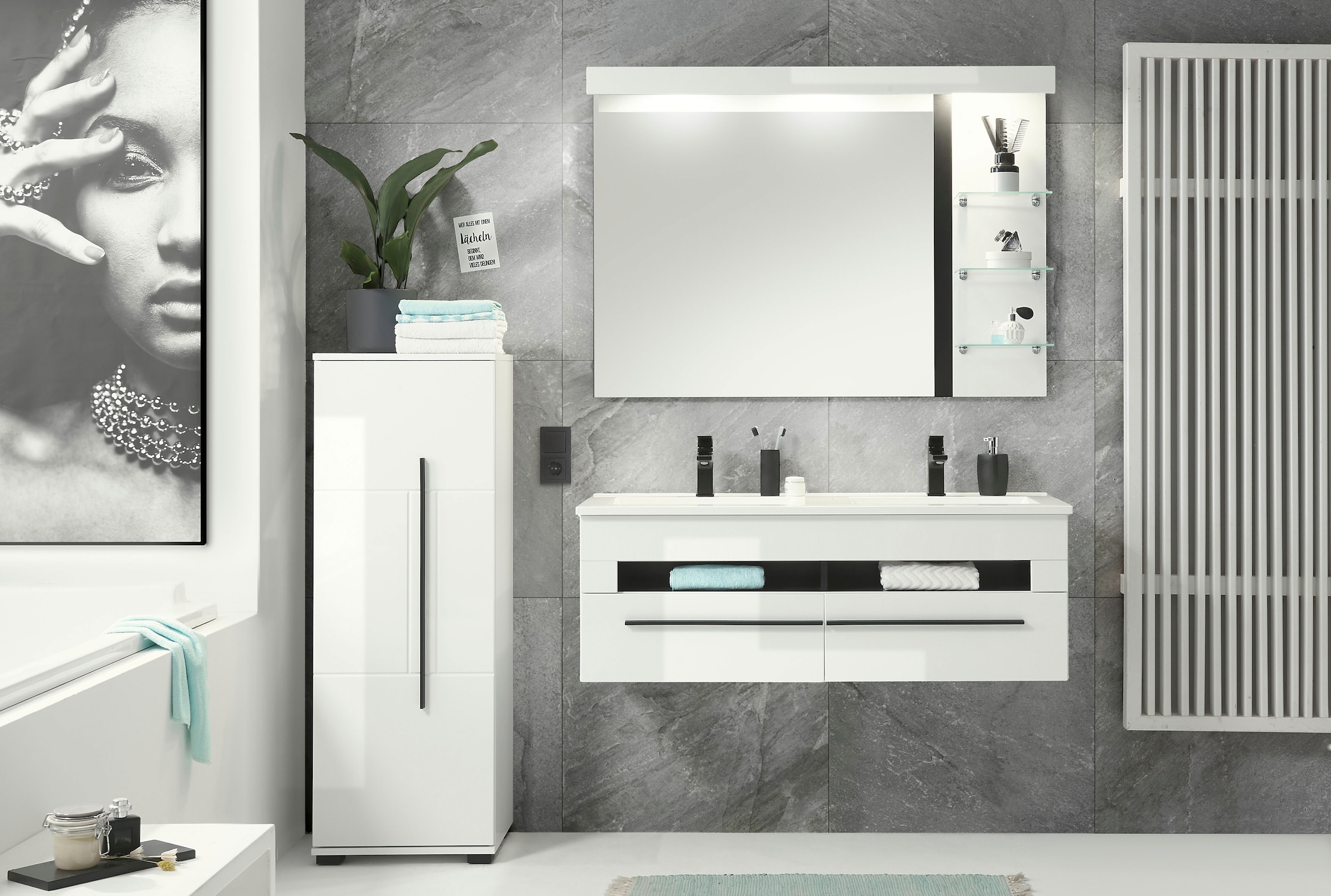 INOSIGN Badmöbel-Set "Cantara, Bad im modernen Design, 3-teiliges Badezimme günstig online kaufen