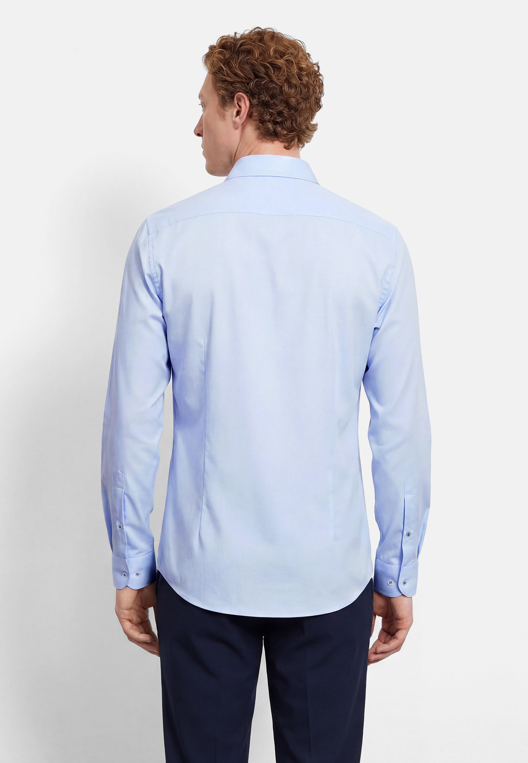 OLYMP Level 5 Men's Long Sleeve Shirt Blue 42 5