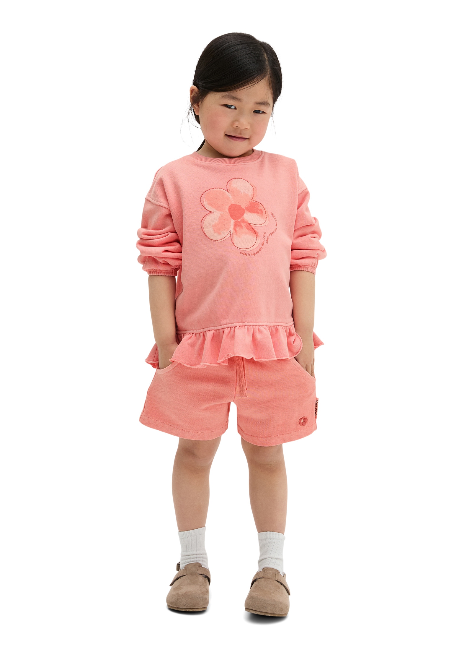 Marc O'Polo Shorts »mit gestickter Blume«