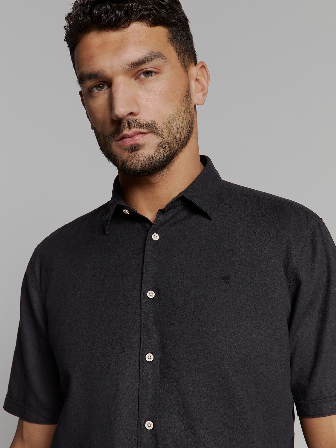 NO EXCESS Langarmhemd »No Excess Linnen shirt«