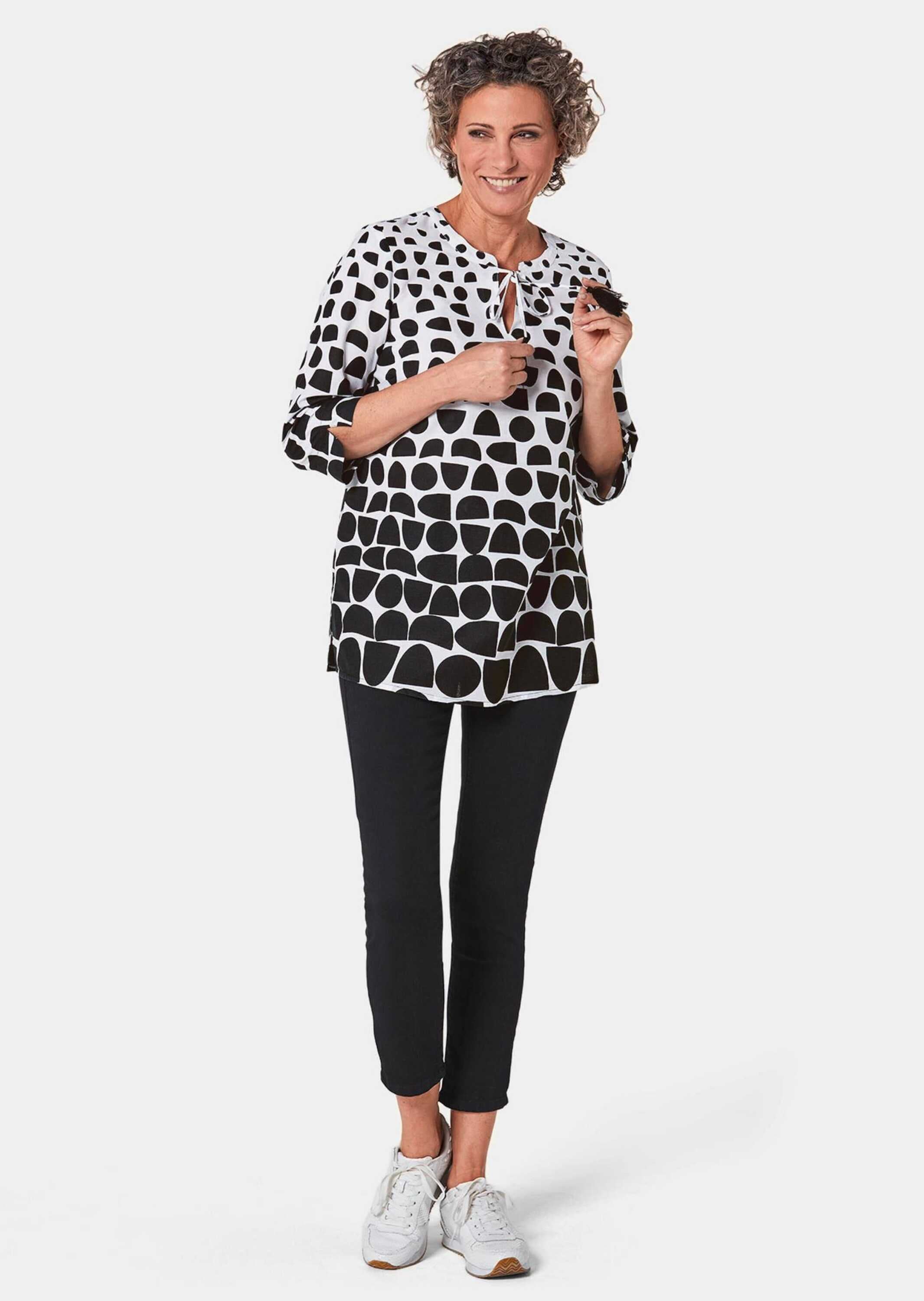 GOLDNER Druckbluse »Druckbluse Druckbluse aus reiner Baumwolle«