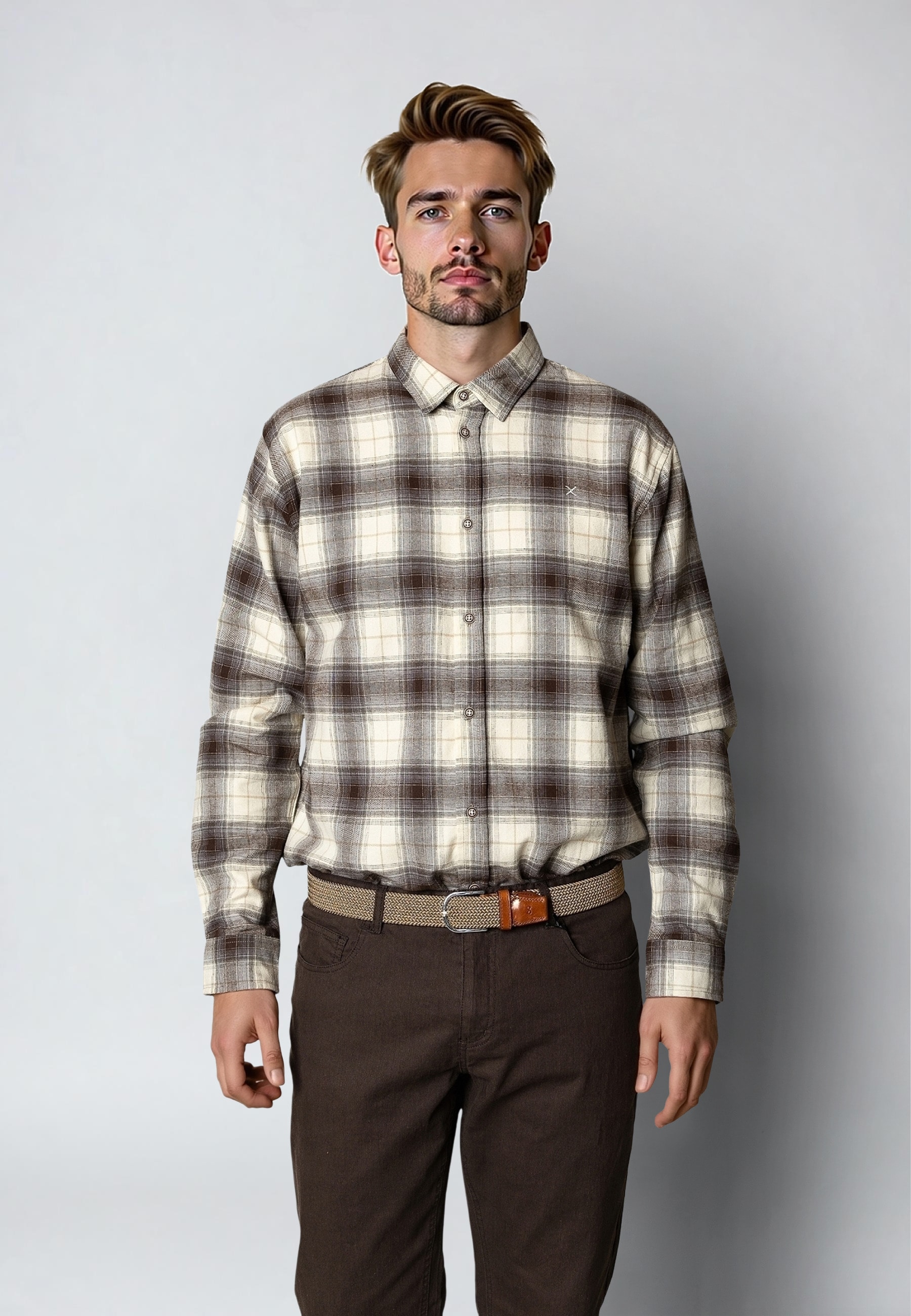 Clean Cut Copenhagen Langarm-Poloshirt »Clean Cut Copenhagen Dylan Checked Flannel Shirt« 1 Stk.