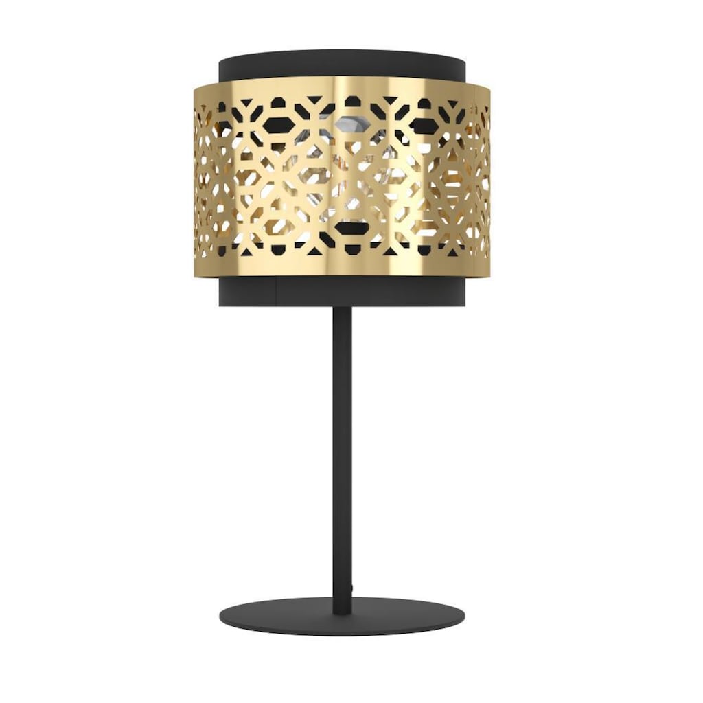 EGLO Tischleuchte »SANDBACH«, 1 flammig-flammig, Nachttischlampe, Tischleuchte aus Metall und Messing, E27 Fassung