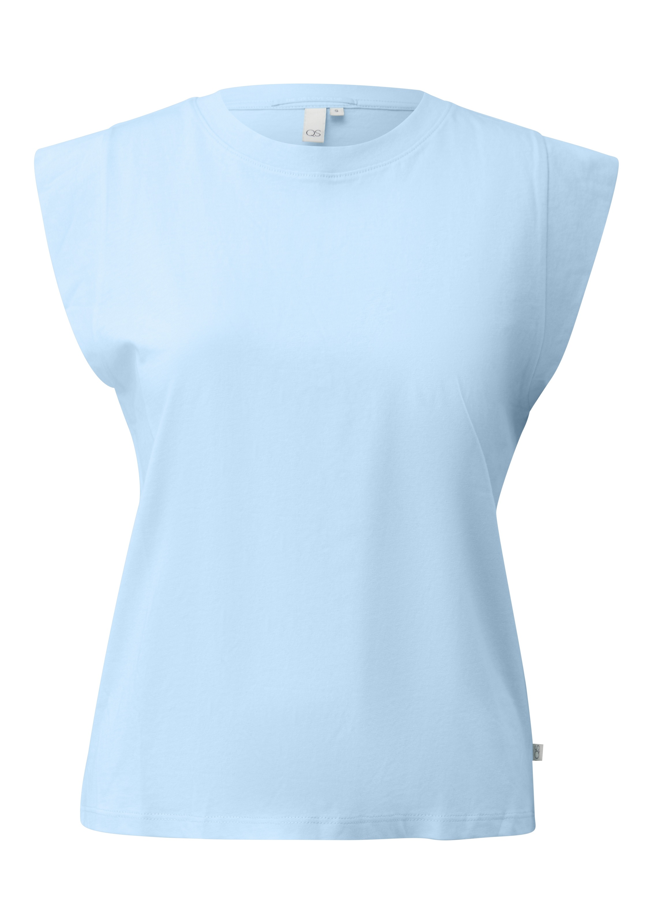 QS Women Crew Neck Shirt Blue Size M 3