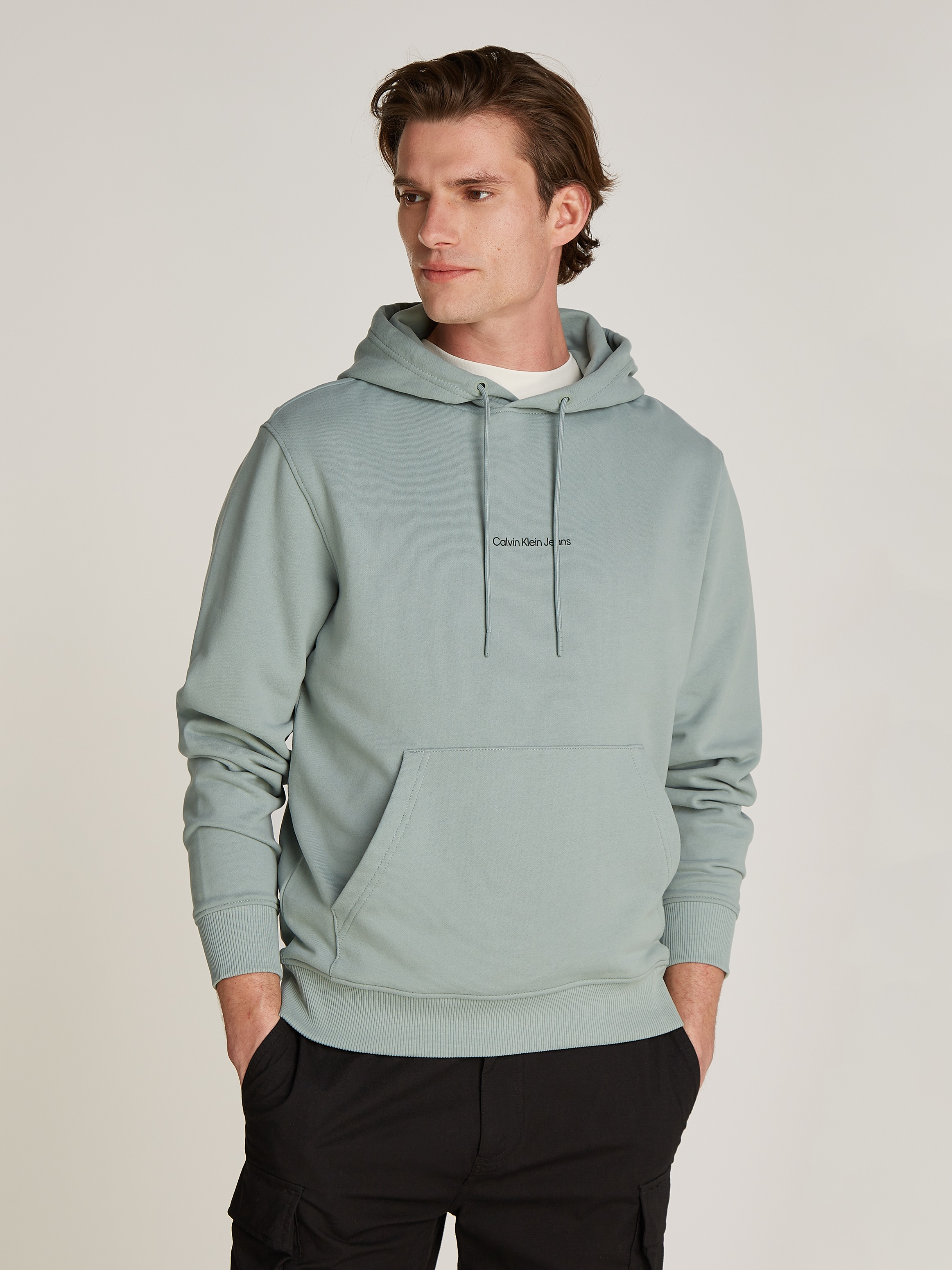 Calvin Klein Jeans Kapuzensweatshirt "GRID MONOGRAM HOODIE", mit Logoschriftzug