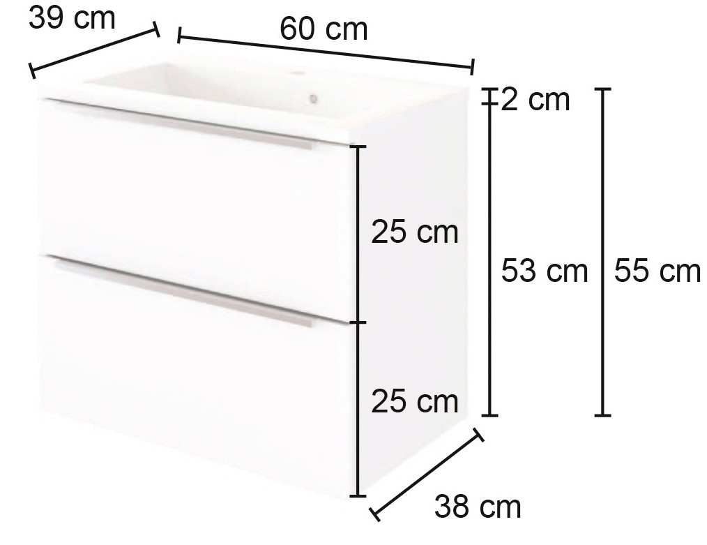 welltime Waschtisch »Matera«, Breite 60 cm