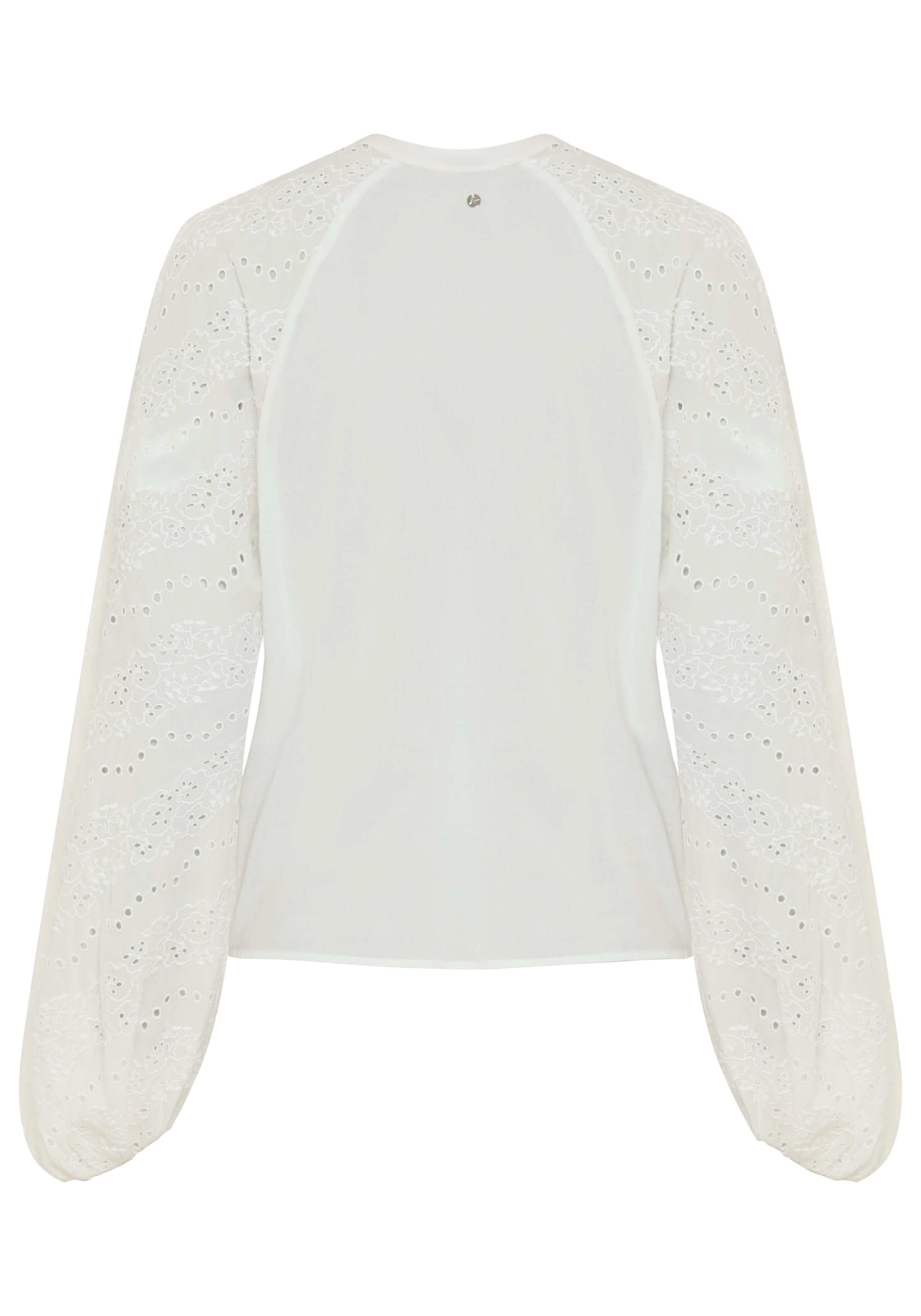 BOSS ORANGE Langarmbluse »Belvast Premium Damenmode« Baumwoll-Musselin mit Broderie-Anglaise