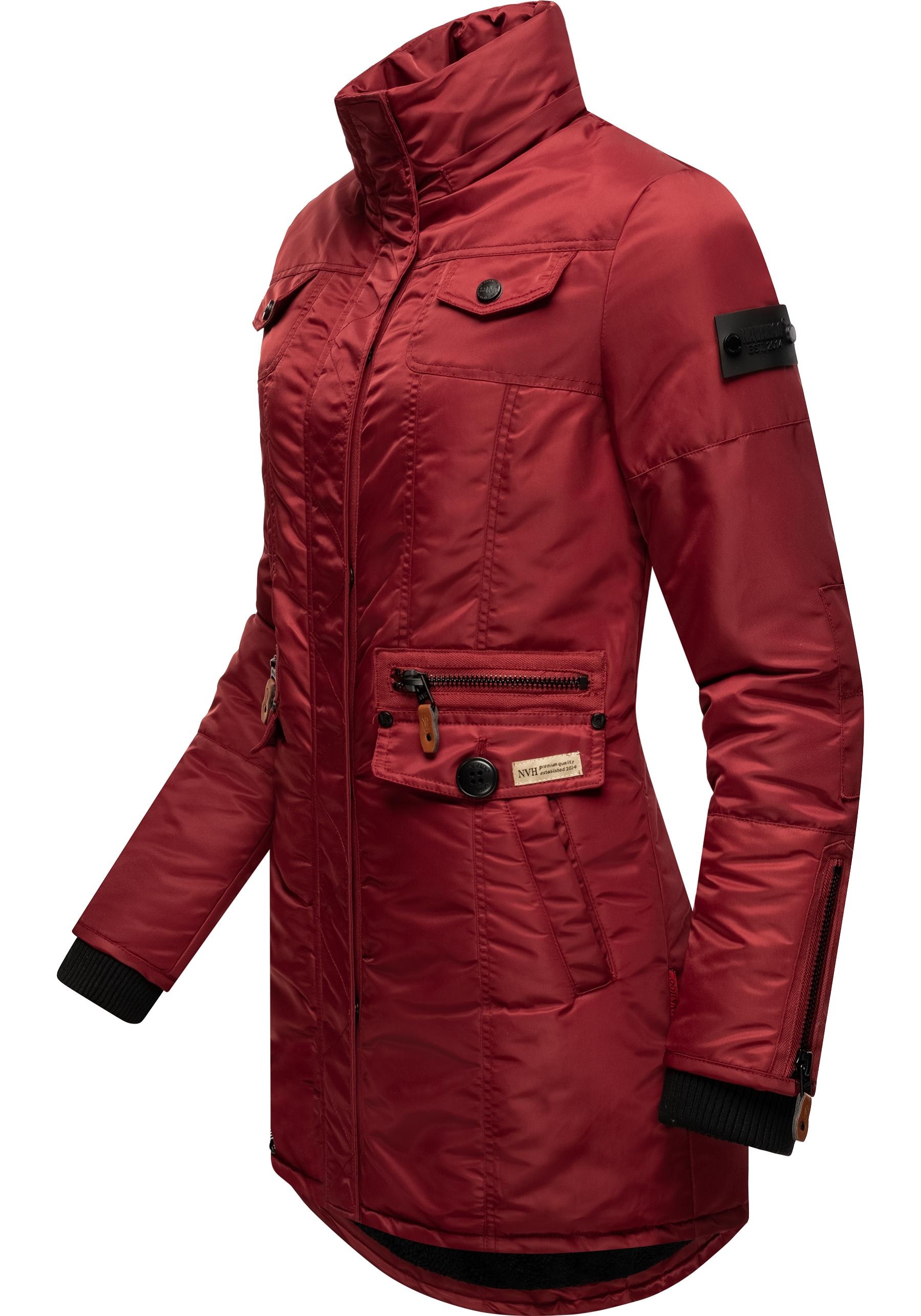 Navahoo Steppmantel »Schätzchen«, warmer Winterparka mit Kunstfellkapuze