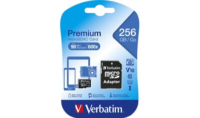 Speicherkarte »microSDXC 256GB«, (Class 10 90 MB/s Lesegeschwindigkeit)