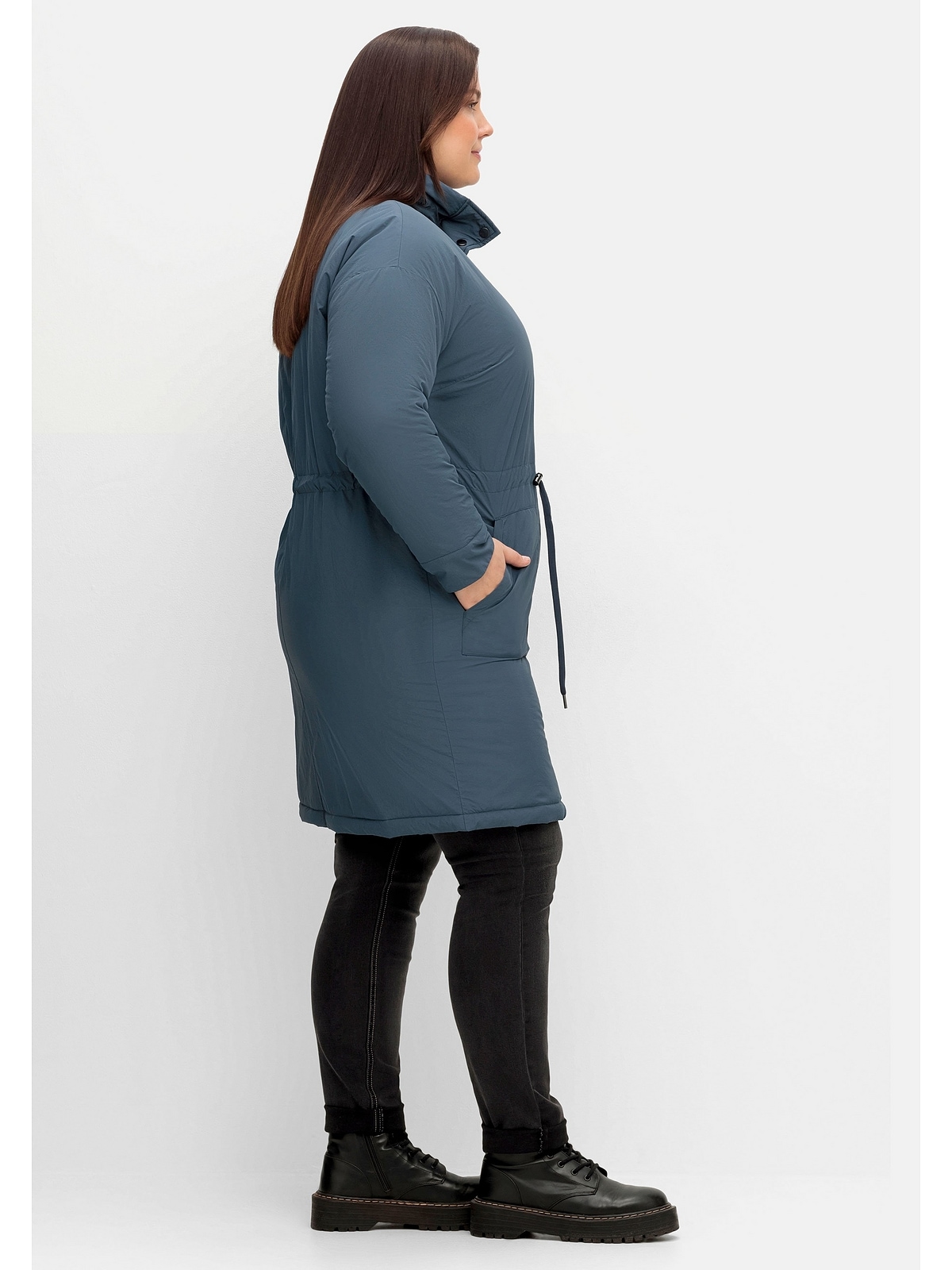 Sheego Kurzmantel »Große Größen«, mit Taillentunnelzug, wasserabweisend für  kaufen | BAUR