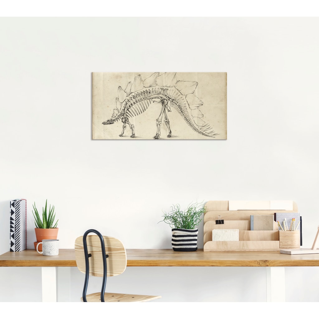 Artland Wandbild »Dinosaurier Lehre III«, Dinosaurier, (1 St.)