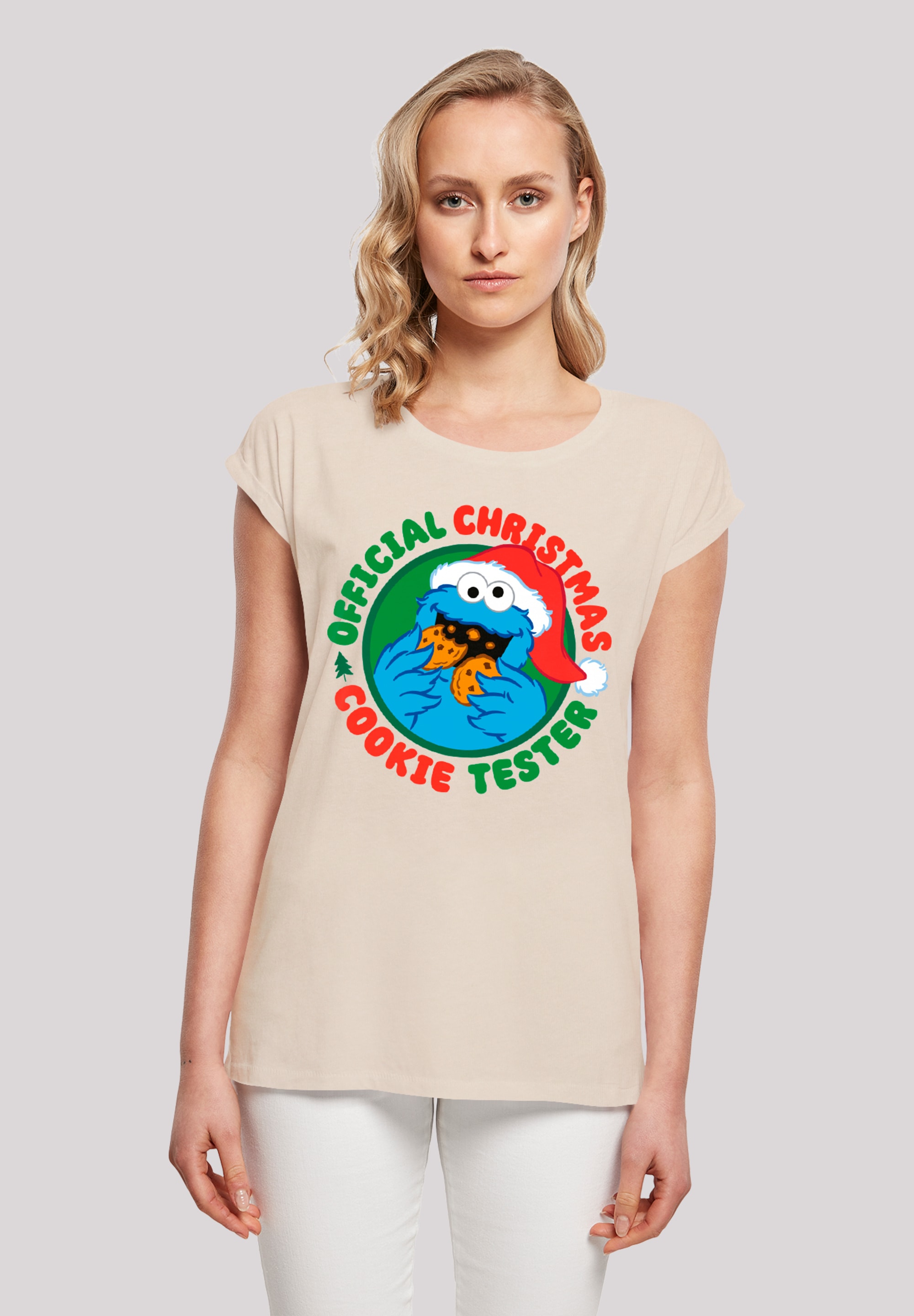 F4NT4STIC T-Shirt »Sesamstrasse Weihnachten Keks Tester«, Premium Qualität