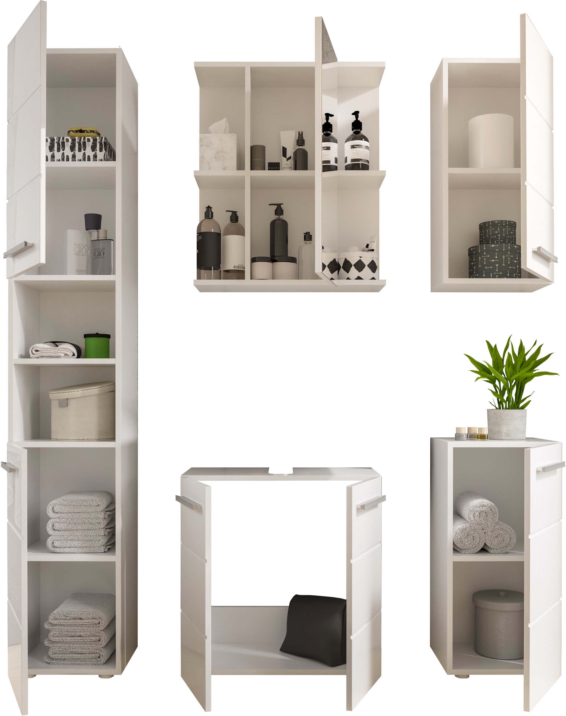 BASIC by Balculina Spiegelschrank »Mandi« 1 Stk. tlg. Breite 60cm, hochglanz Front