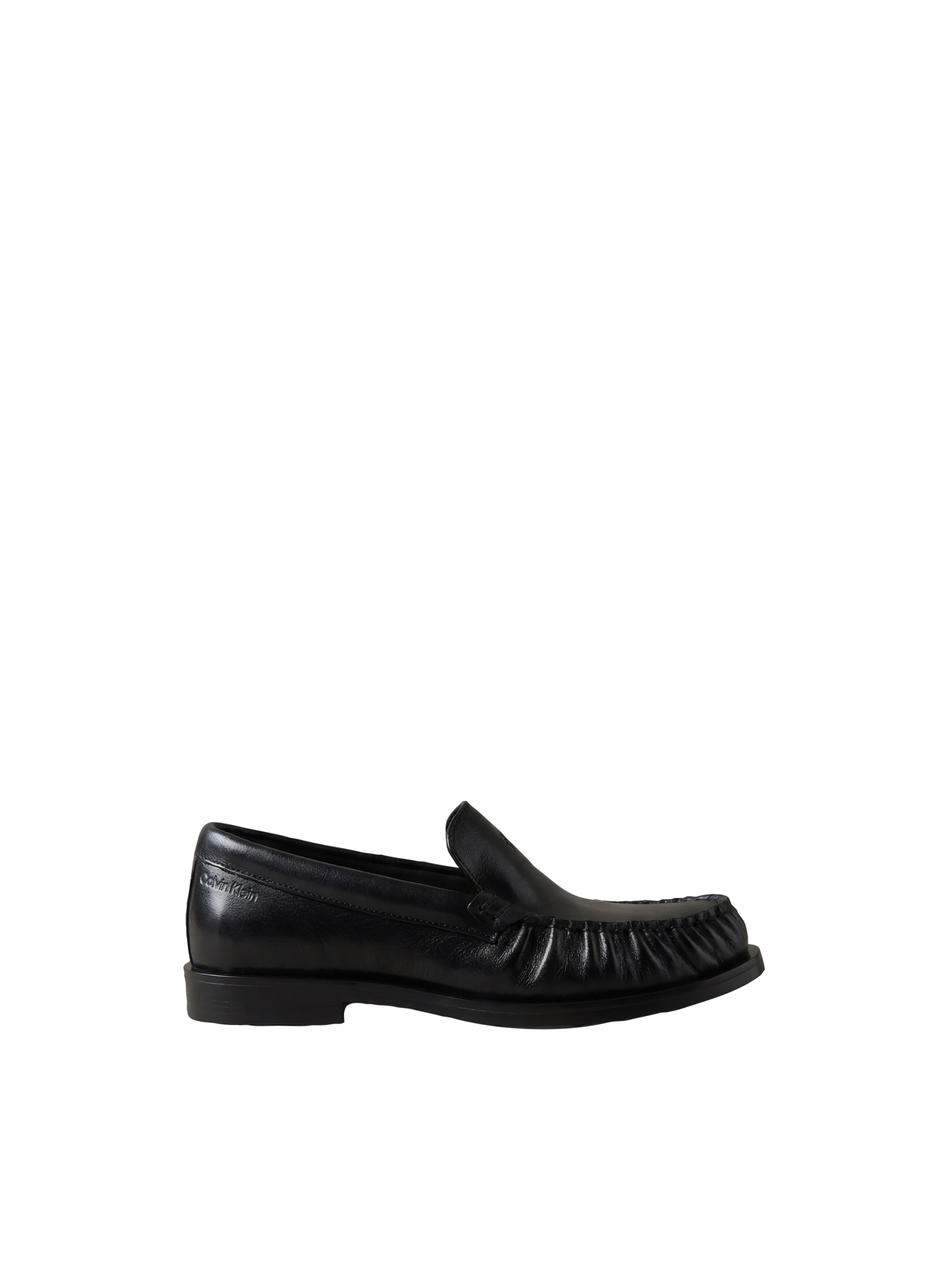 Calvin Klein Loafer »ROUND ESSENTIAL LOAFER LTH«  Slipper, Schlupfschuh mit gepolstertem Schaftrand