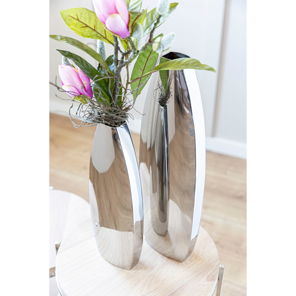 Fink Dekovase »ALETTA«, (1 St.), Vase aus Edelstahl, mit glatter Oberfläche