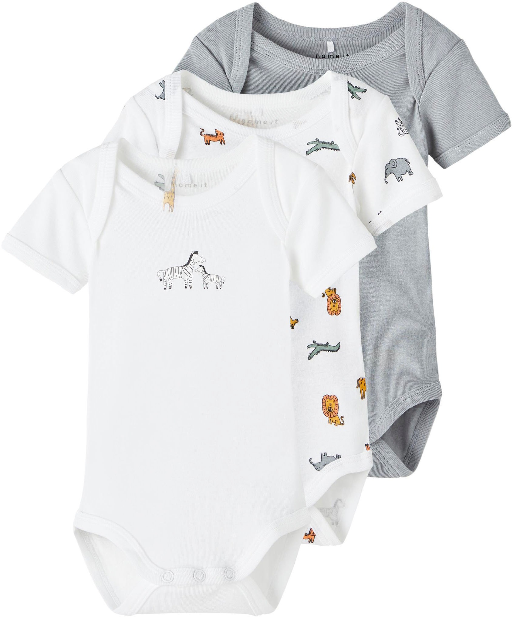 Name It Kurzarmbody »NBNBODY 3P SS SAFARI NOOS«, (Packung, 3 tlg.) kaufen