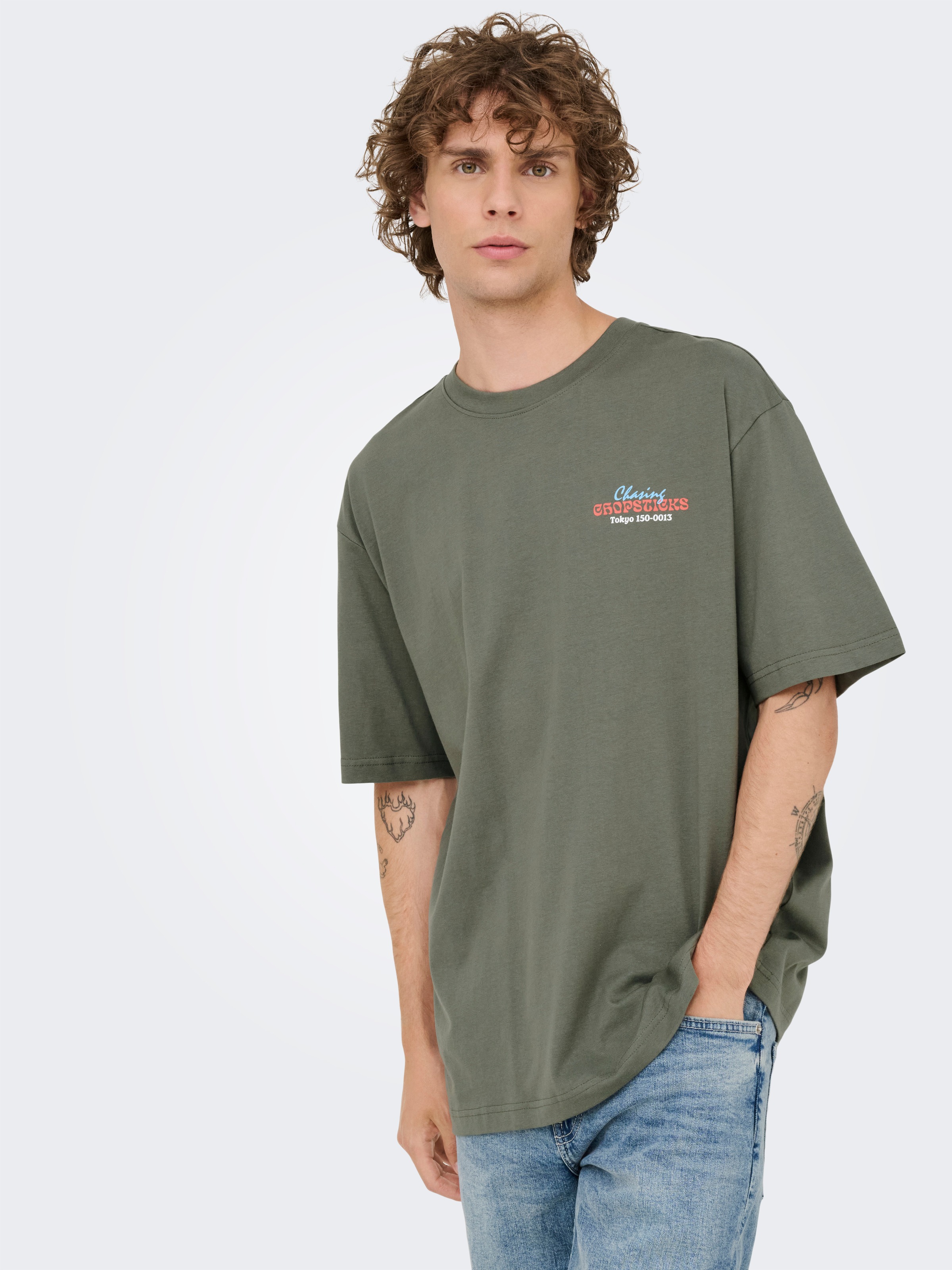 ONLY & SONS T-Shirt "ONSFRANK RLX SS TEE NOOS" Baumwolle, relaxed fit günstig online kaufen