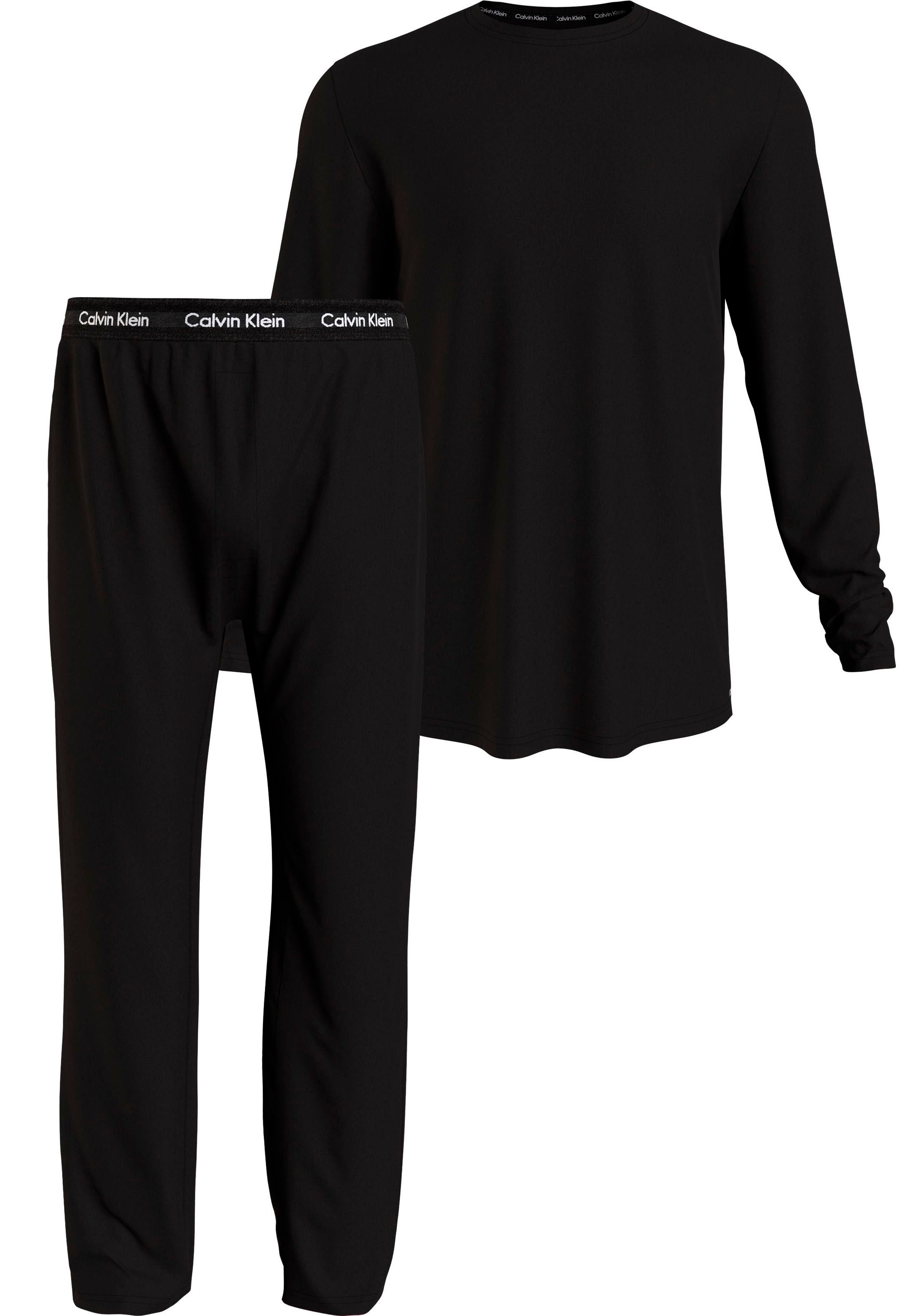Calvin Klein Schlafanzug »L/S PANT SET«, (2 tlg.), in Plus Size Größen |  BAUR