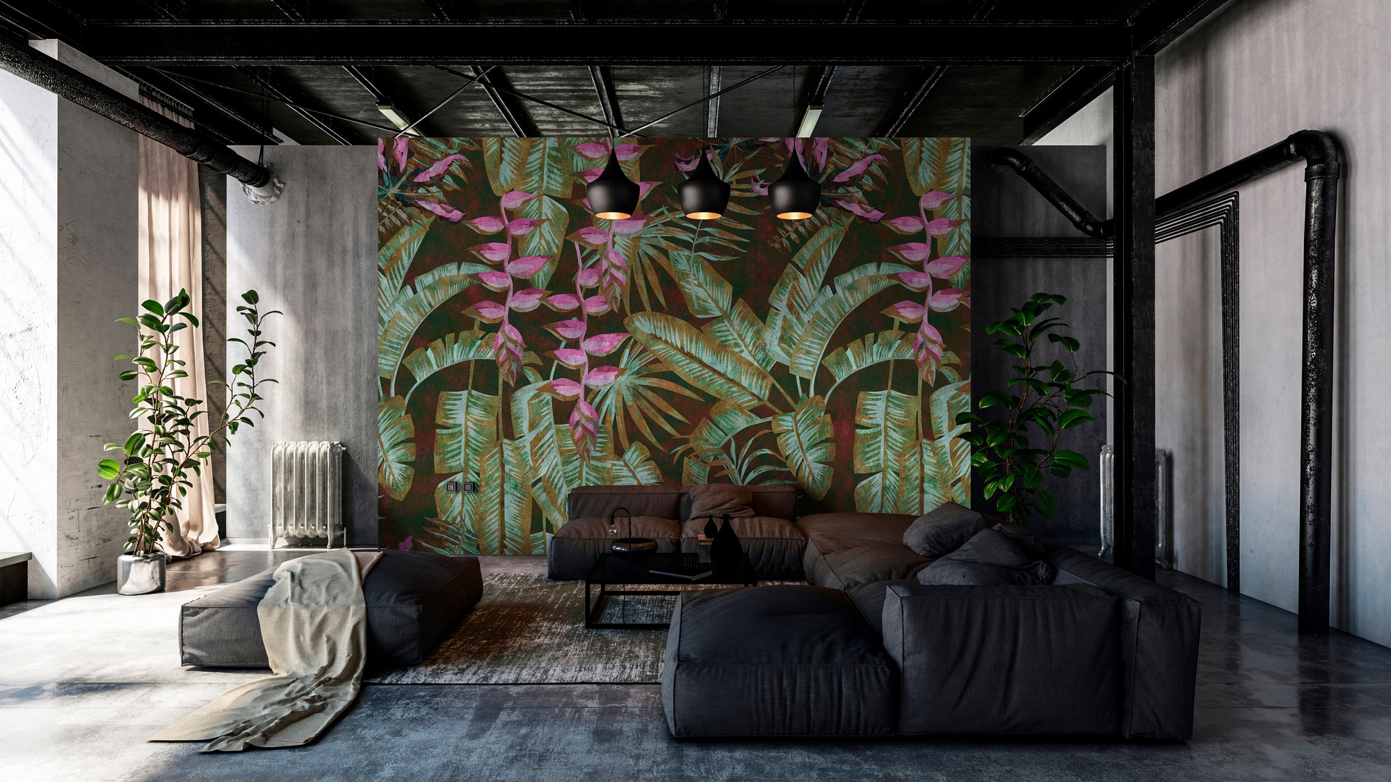 living walls "Walls by Patel Tropicana 1" glatt Vlies, Wand, Schräge günstig online kaufen