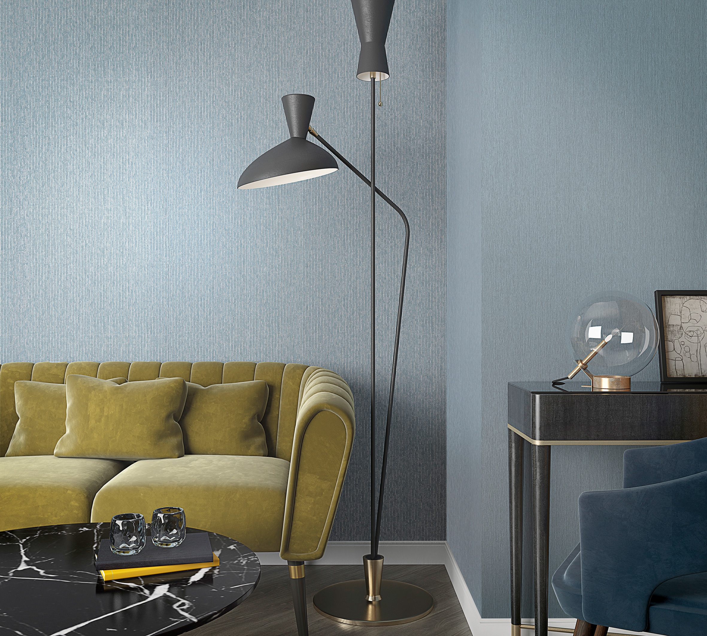 Marburg Vliestapete, Streifen, moderne Tapete für Wohnzimmer Schlafzimmer Küche