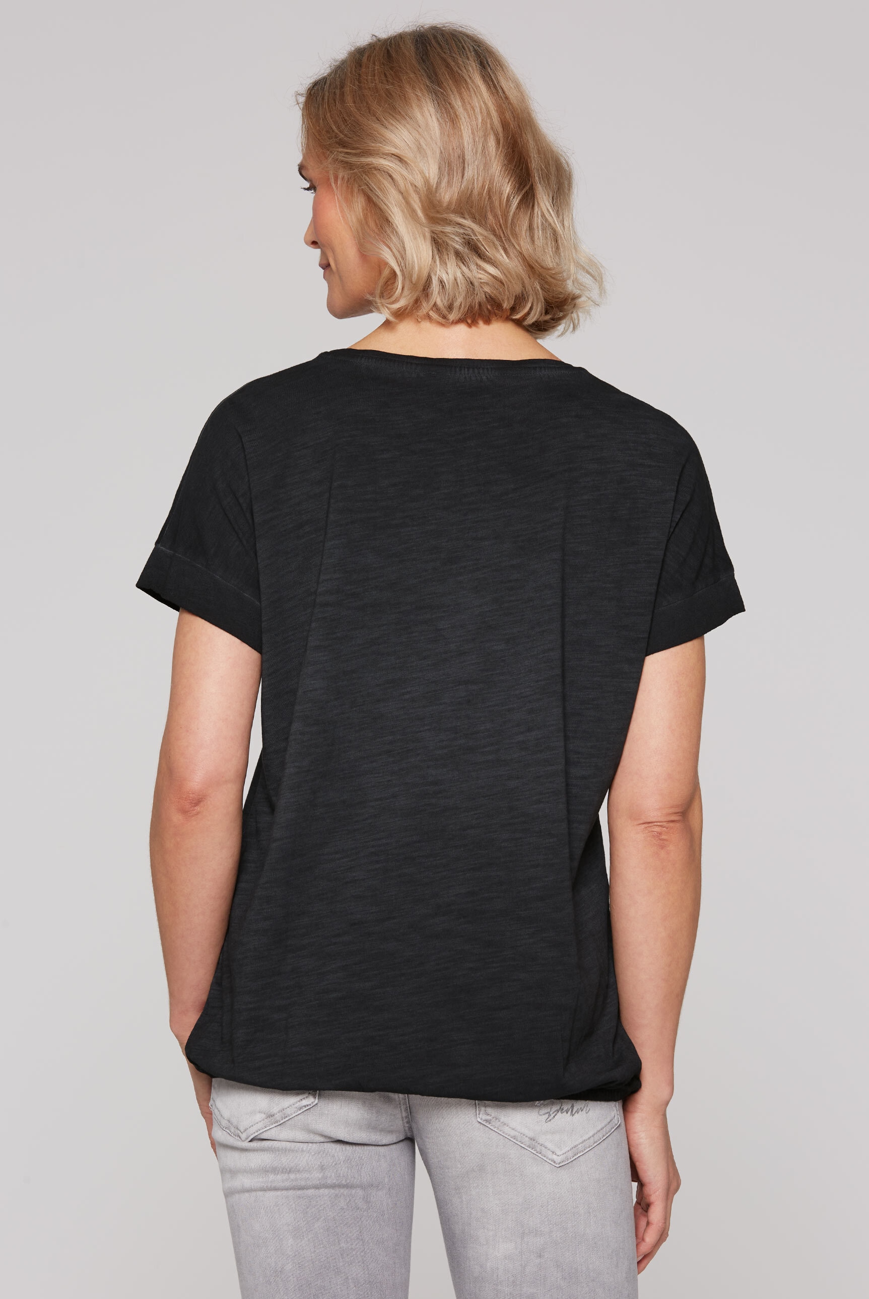 SOCCX Rundhalsshirt, mit Gummizug im Saum